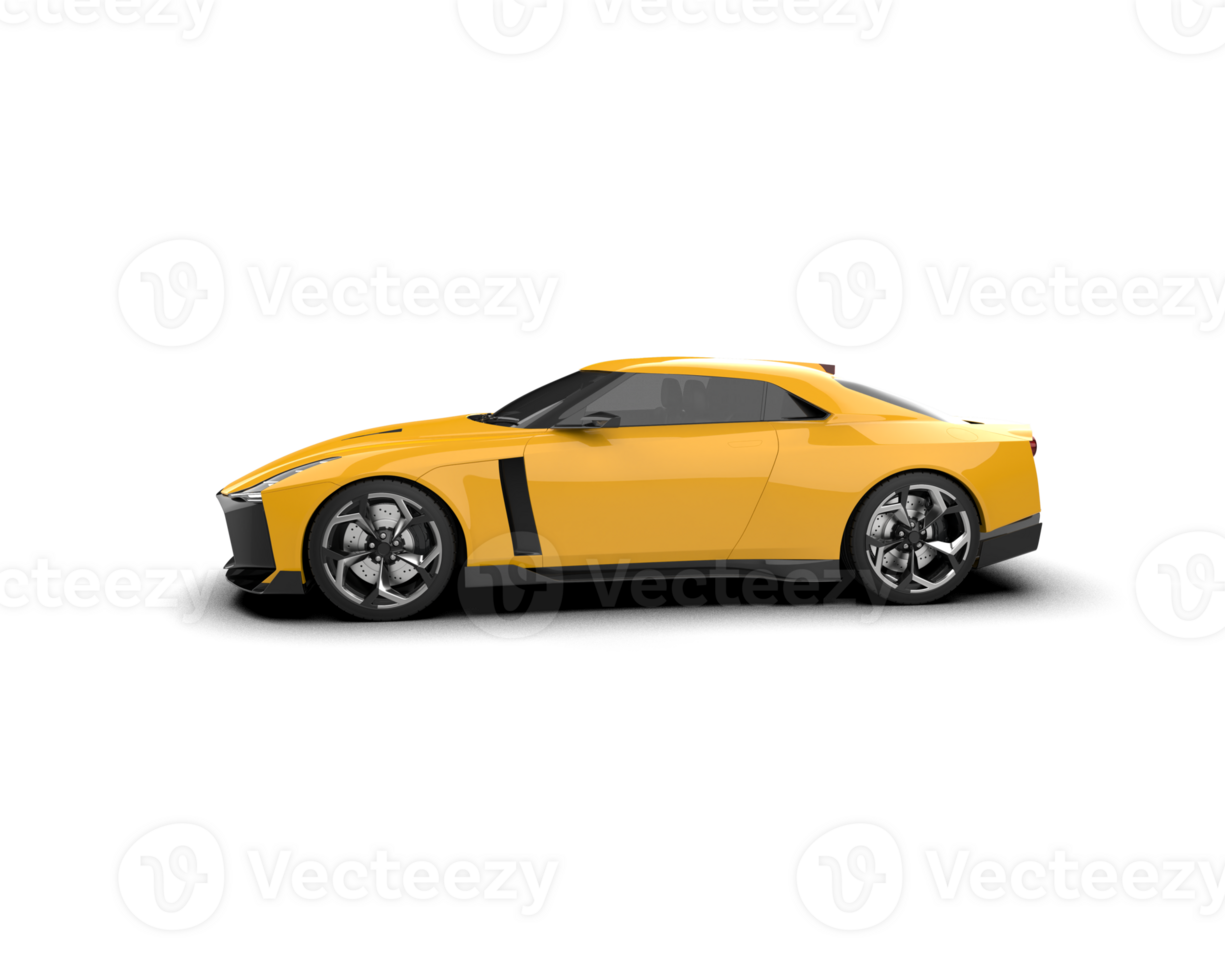 Realistic sport car isolated on background. 3d rendering - illustration png
