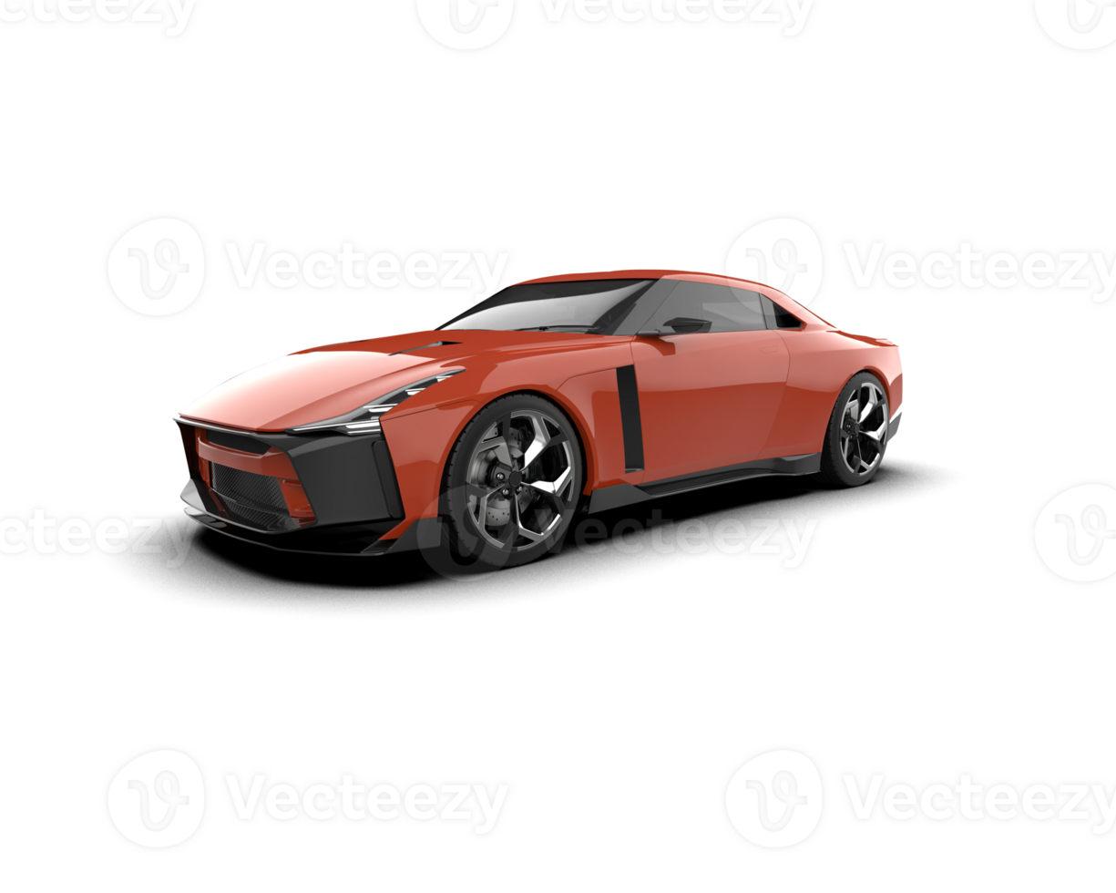 Realistic sport car isolated on background. 3d rendering - illustration png