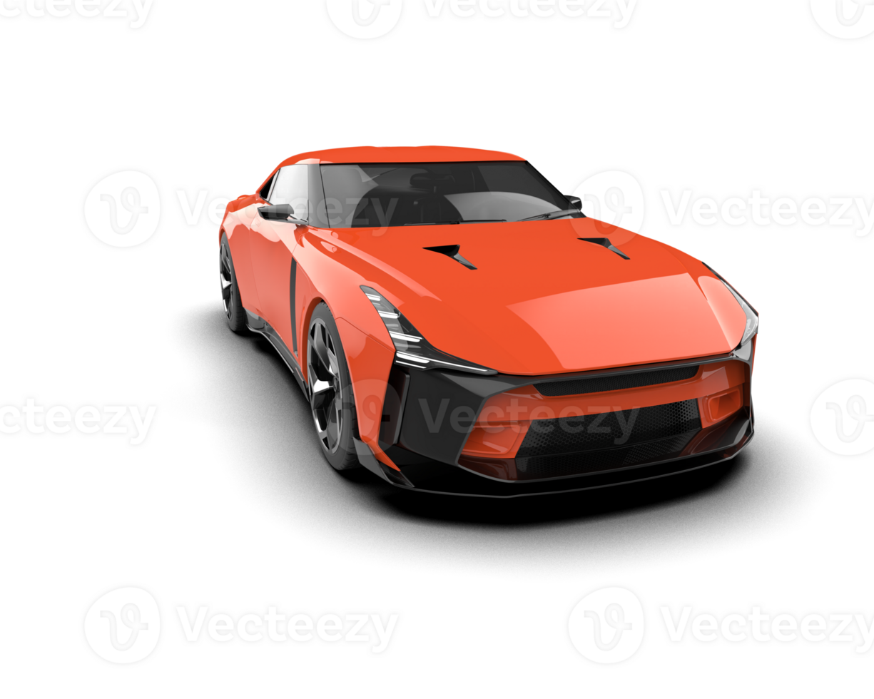 Realistic sport car isolated on background. 3d rendering - illustration png