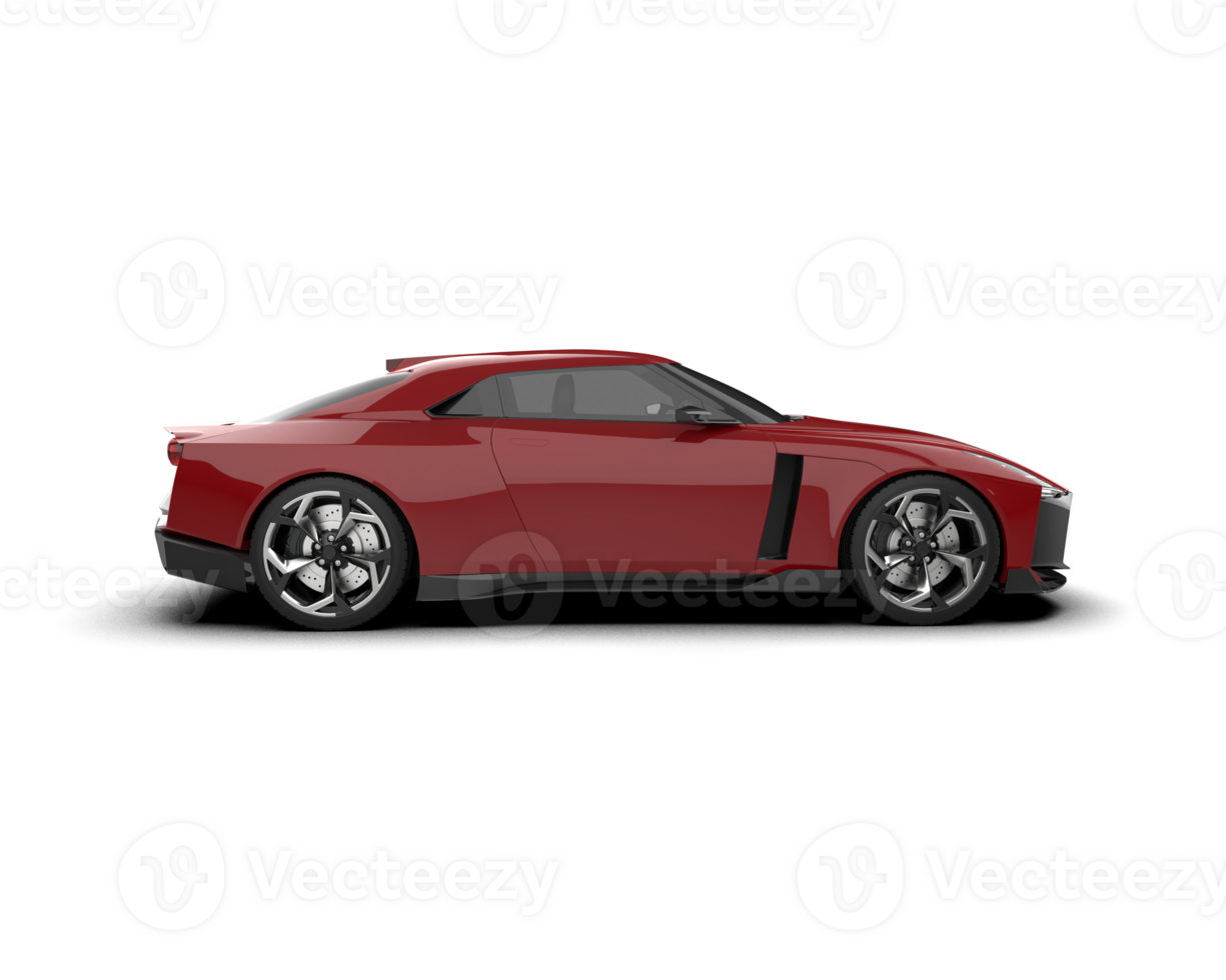 Realistic sport car isolated on background. 3d rendering - illustration png