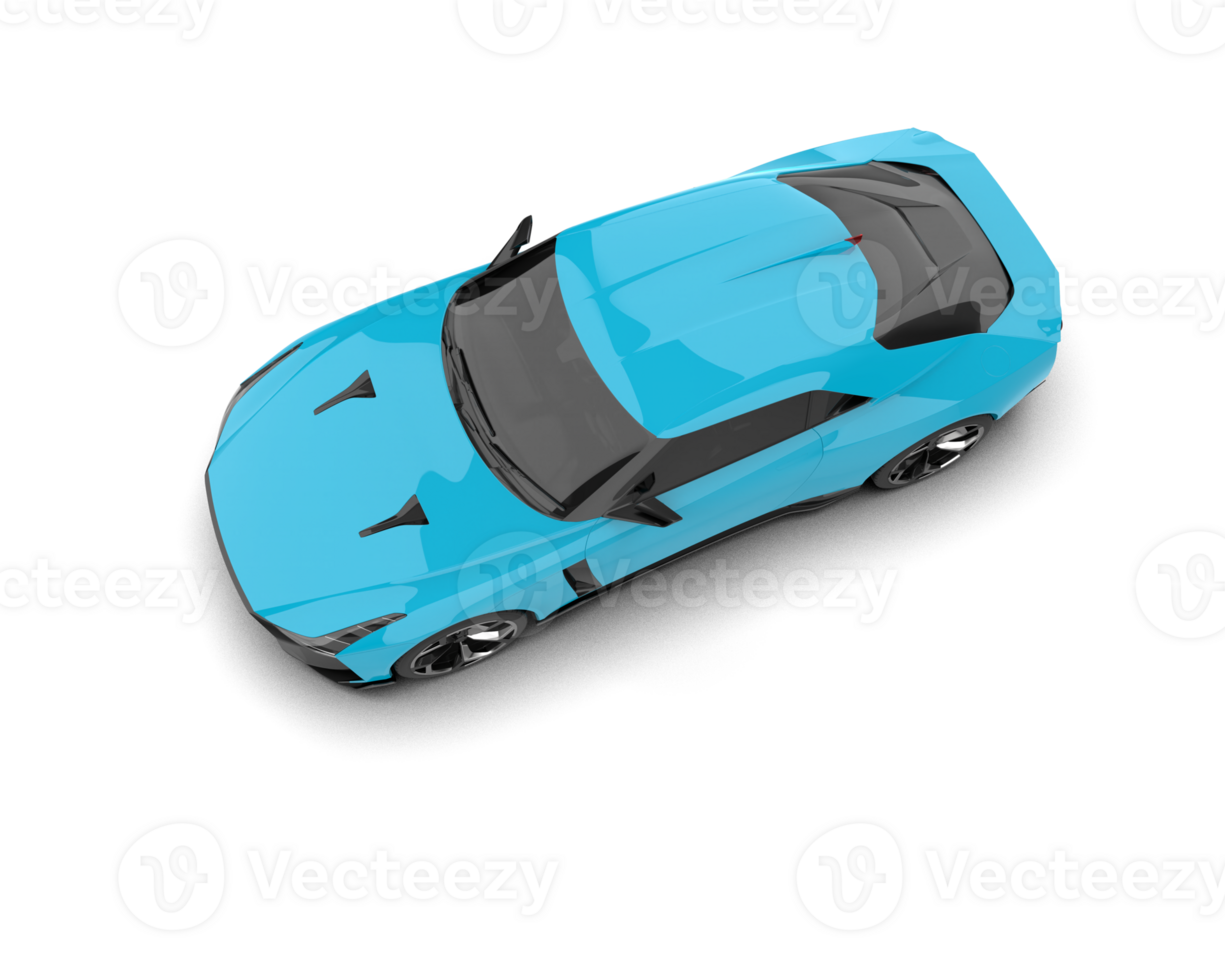 Realistic sport car isolated on background. 3d rendering - illustration png