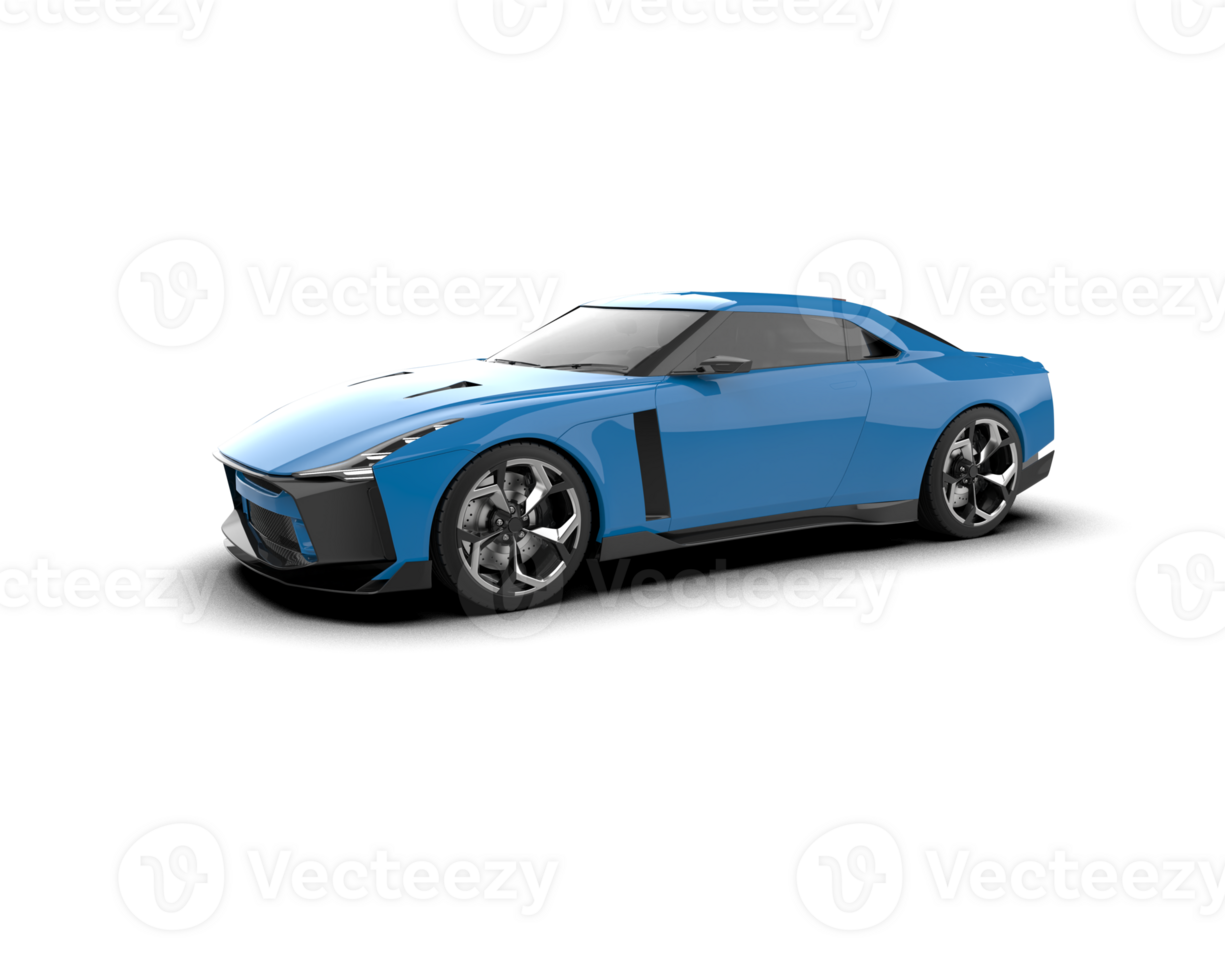 Realistic sport car isolated on background. 3d rendering - illustration png