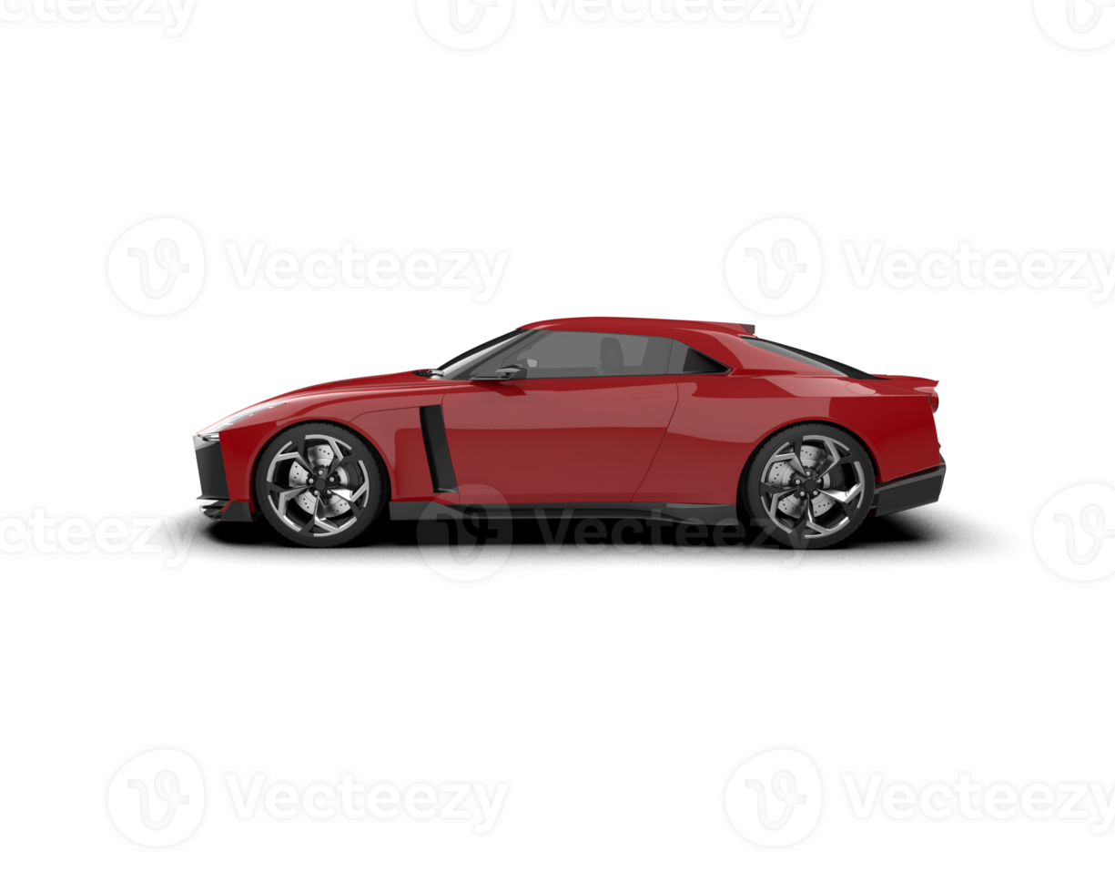 Realistic sport car isolated on background. 3d rendering - illustration png