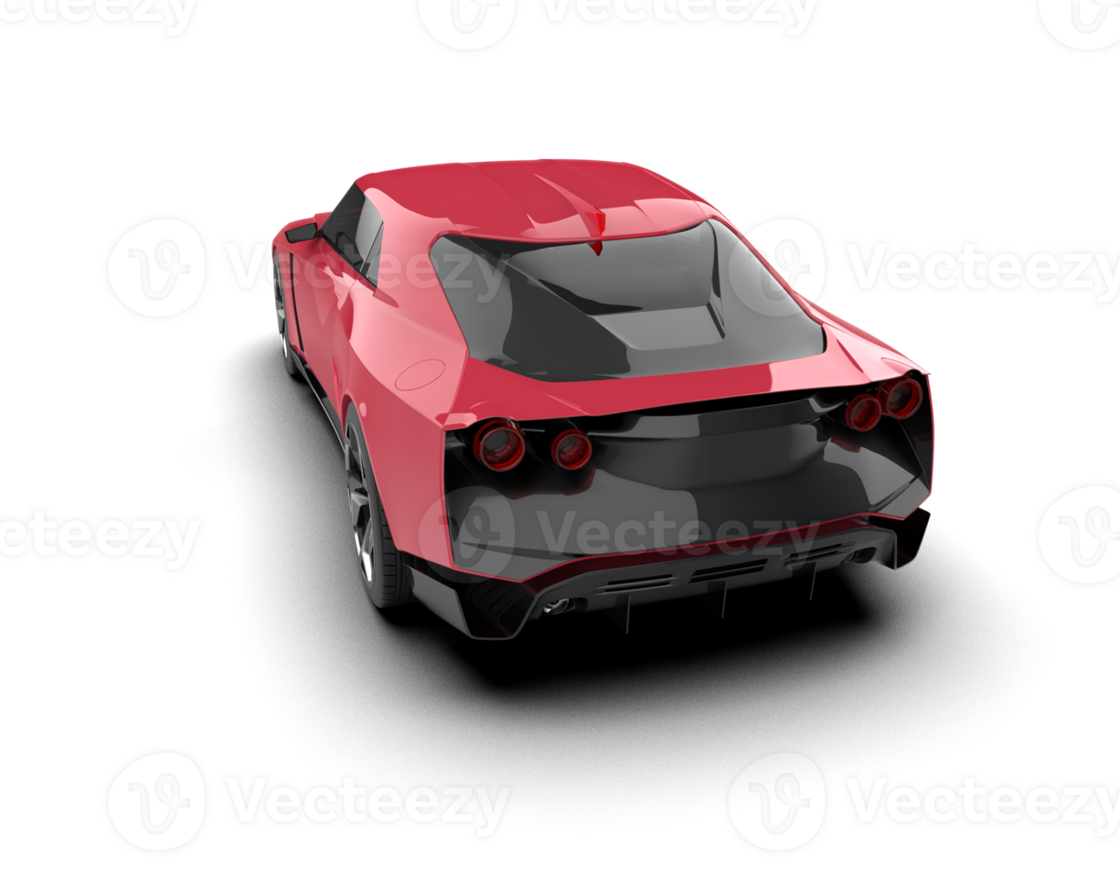 Realistic sport car isolated on background. 3d rendering - illustration png