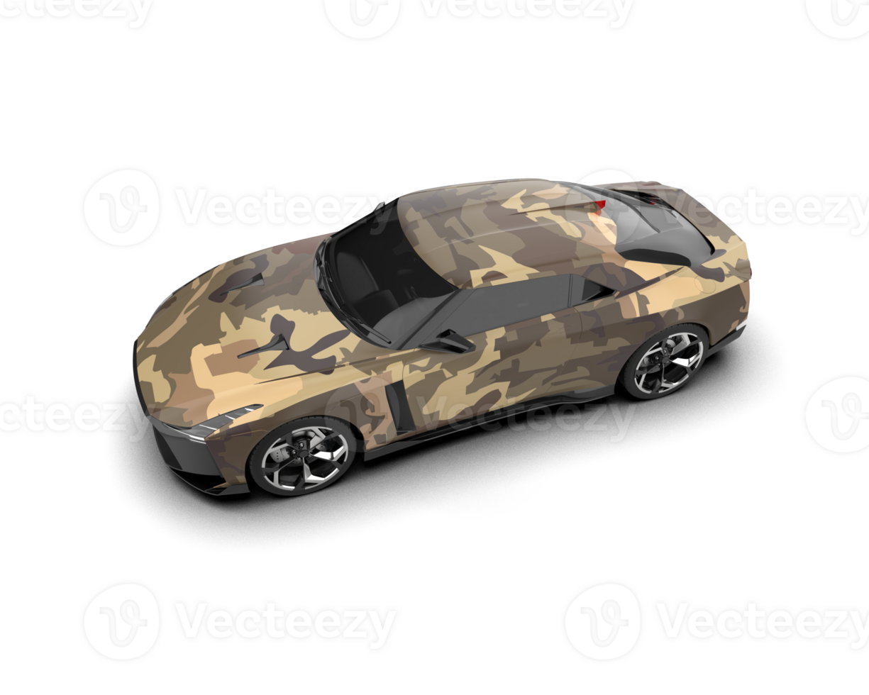 Realistic sport car isolated on background. 3d rendering - illustration png
