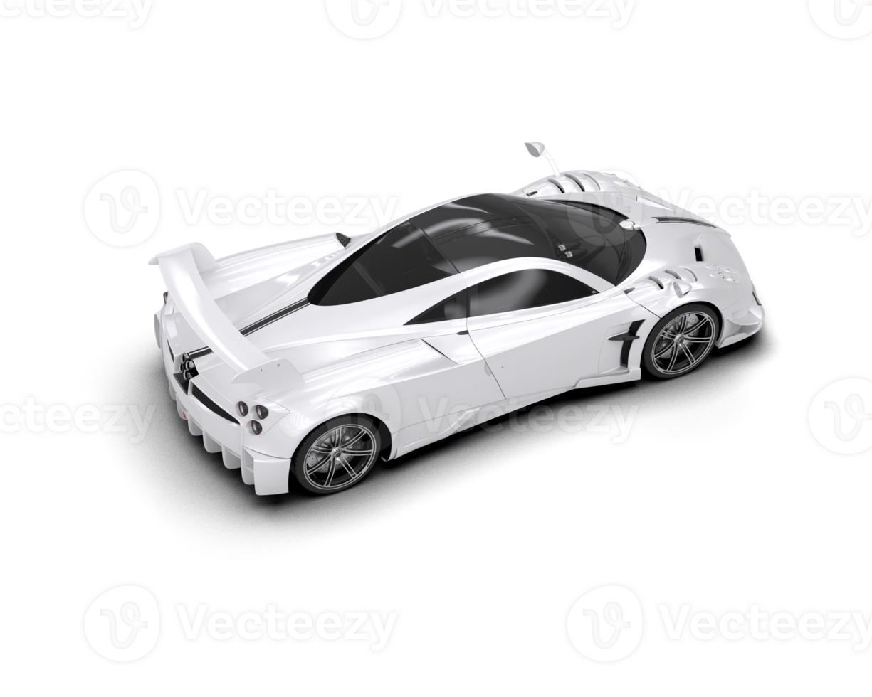 Realistic sport car isolated on background. 3d rendering - illustration png