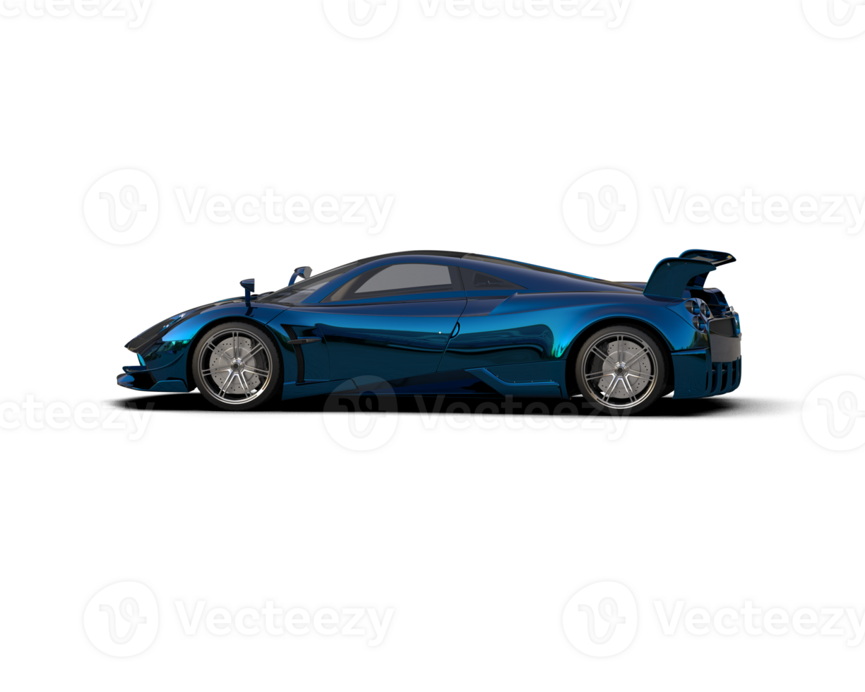 Realistic sport car isolated on background. 3d rendering - illustration png