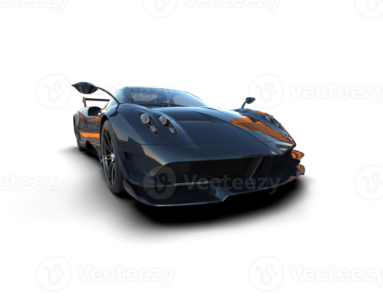 Realistic sport car isolated on background. 3d rendering - illustration png