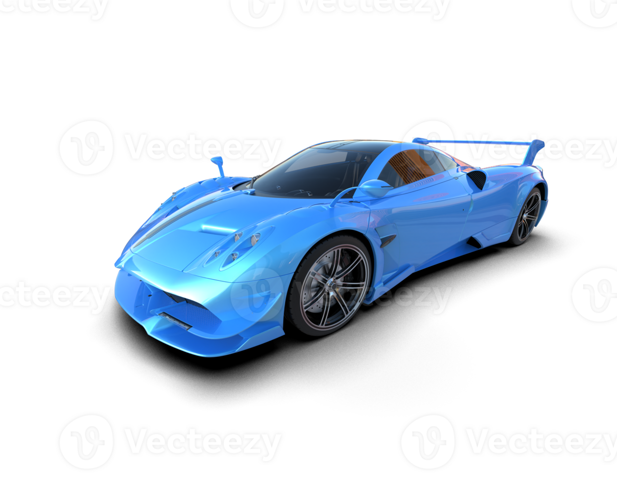 Realistic sport car isolated on background. 3d rendering - illustration png