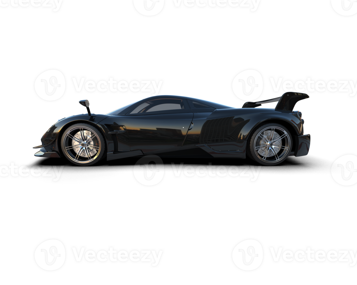 Realistic sport car isolated on background. 3d rendering - illustration png