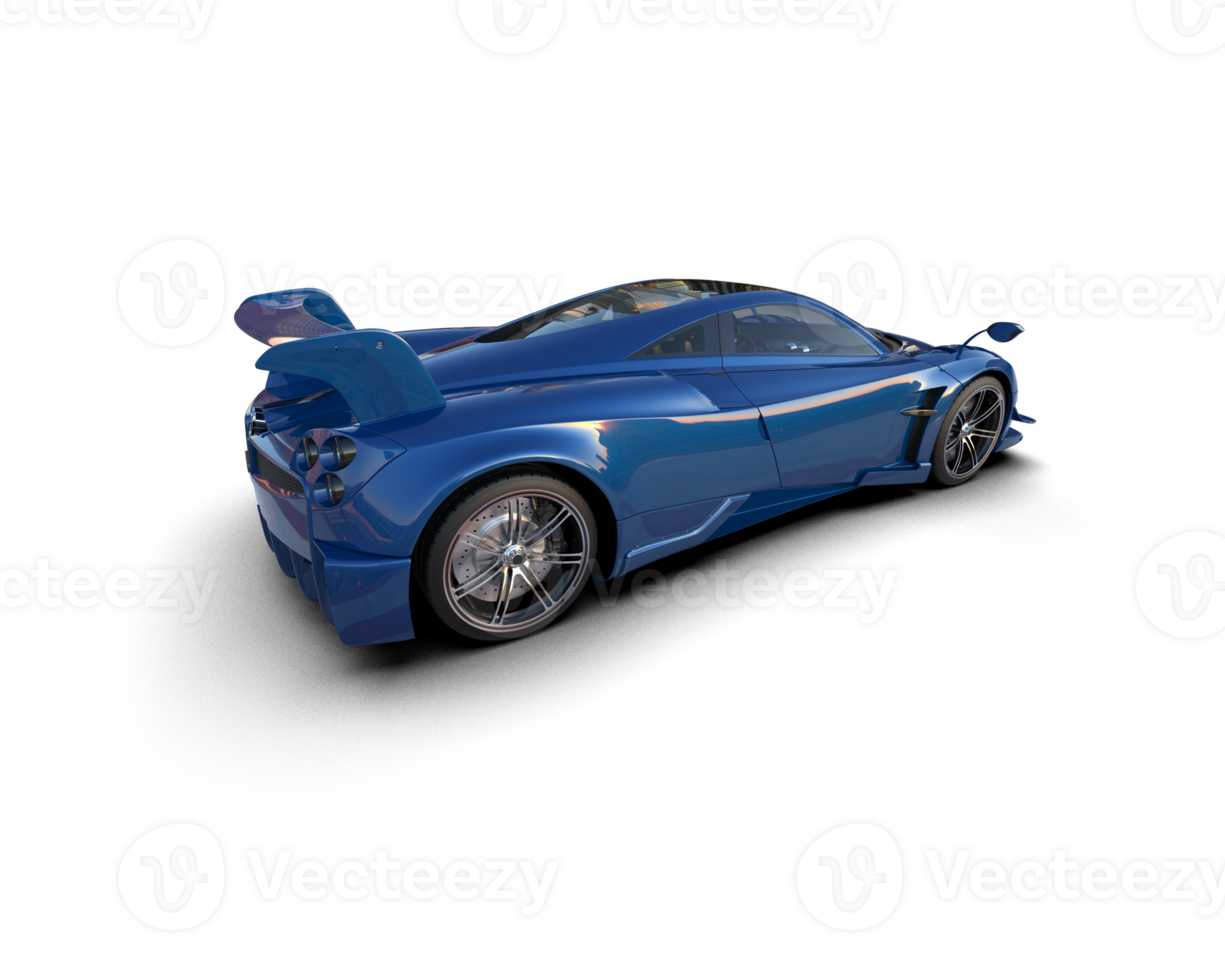 Realistic sport car isolated on background. 3d rendering - illustration png