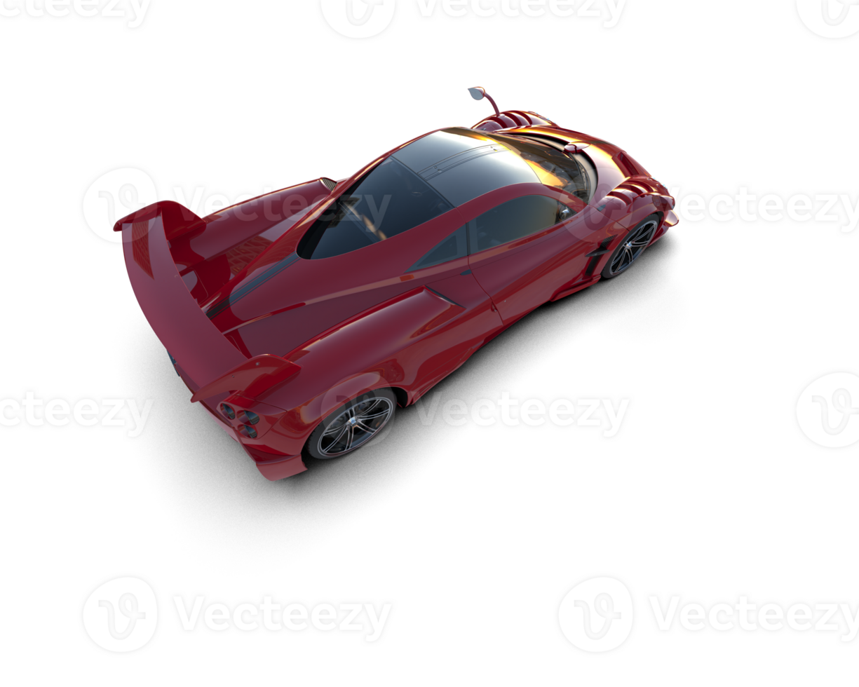 Realistic sport car isolated on background. 3d rendering - illustration png