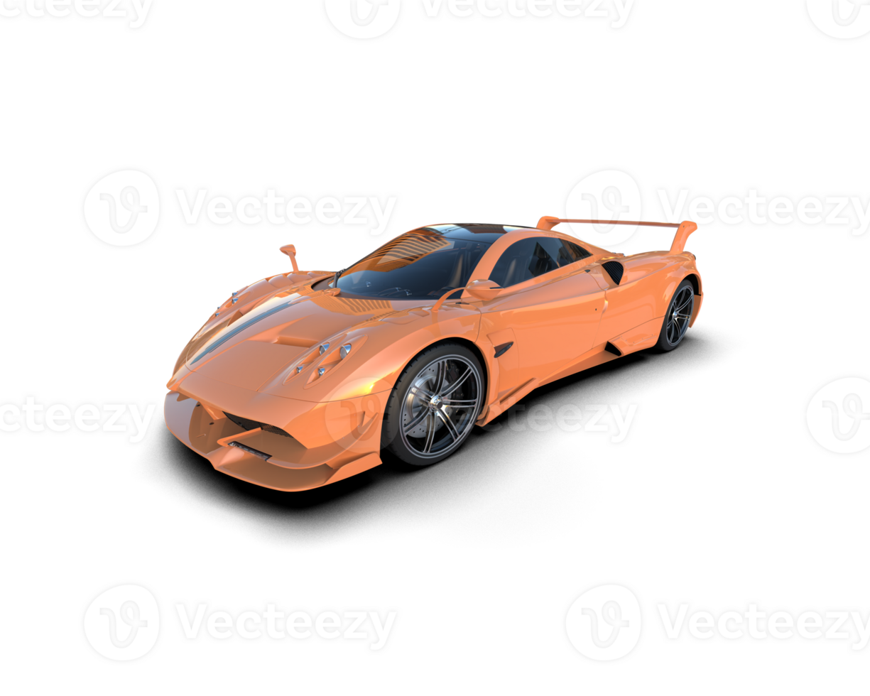 Realistic sport car isolated on background. 3d rendering - illustration png