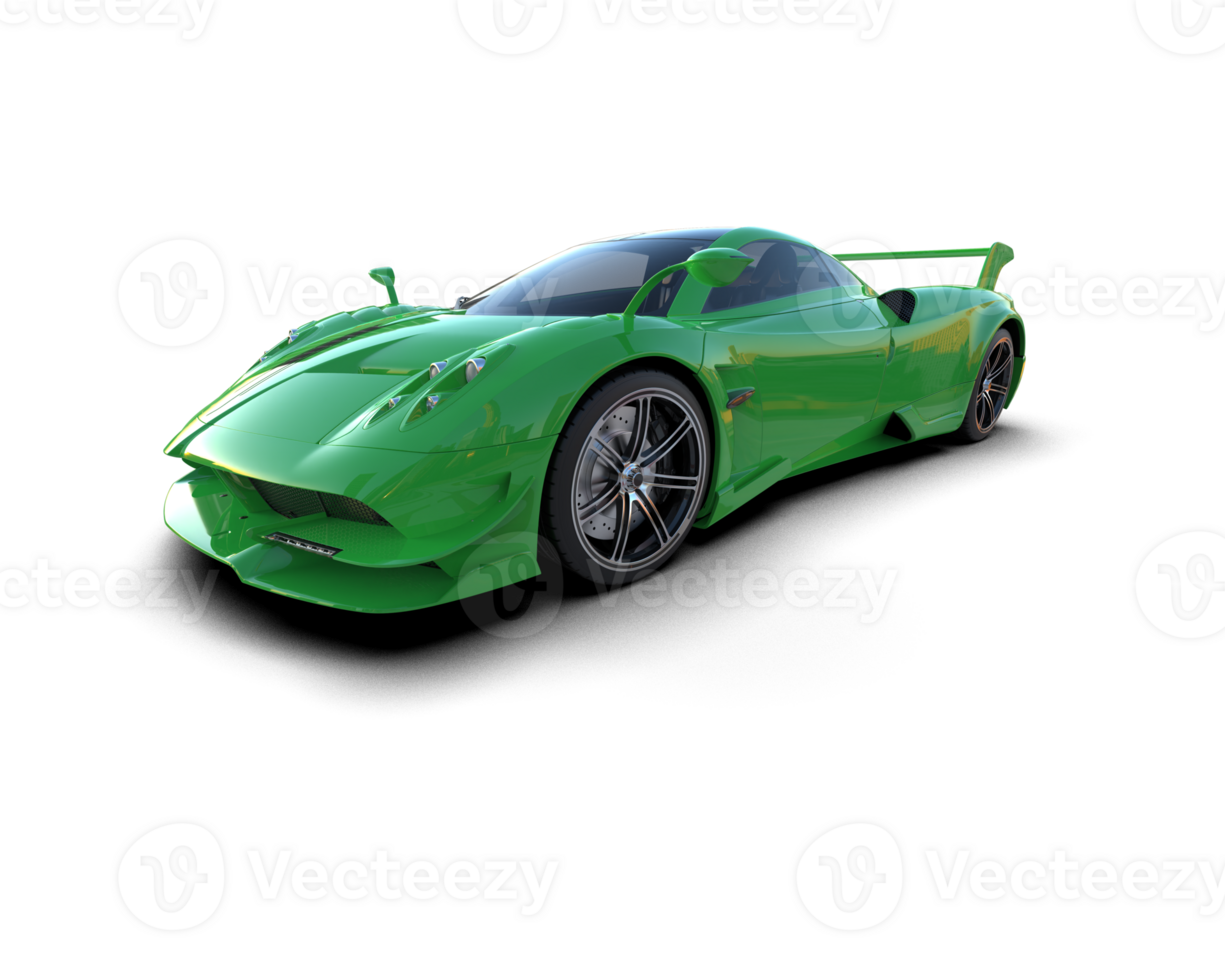 Realistic sport car isolated on background. 3d rendering - illustration png