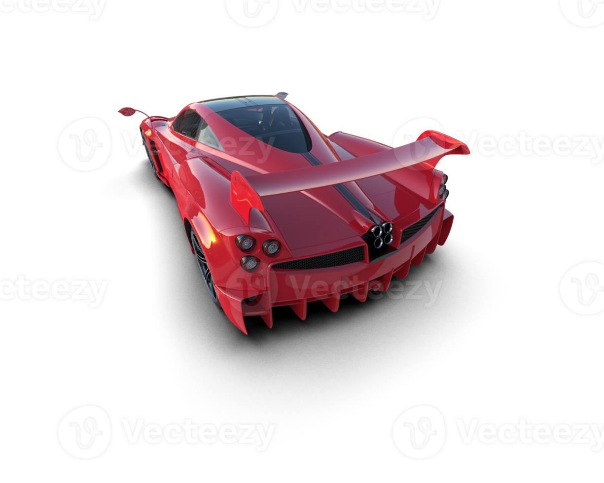Realistic sport car isolated on background. 3d rendering - illustration png