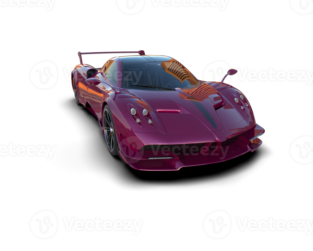 Realistic sport car isolated on background. 3d rendering - illustration png
