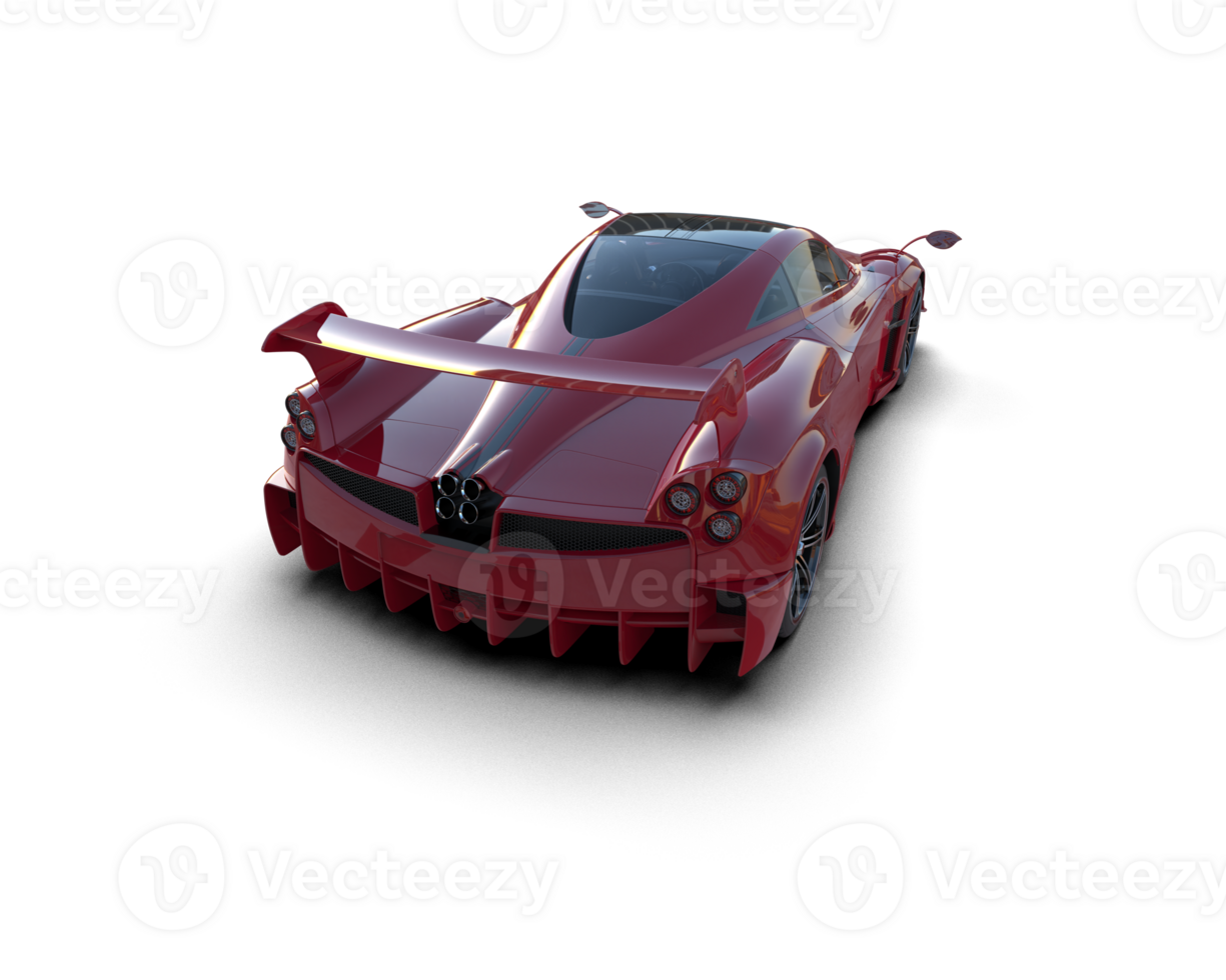 Realistic sport car isolated on background. 3d rendering - illustration png