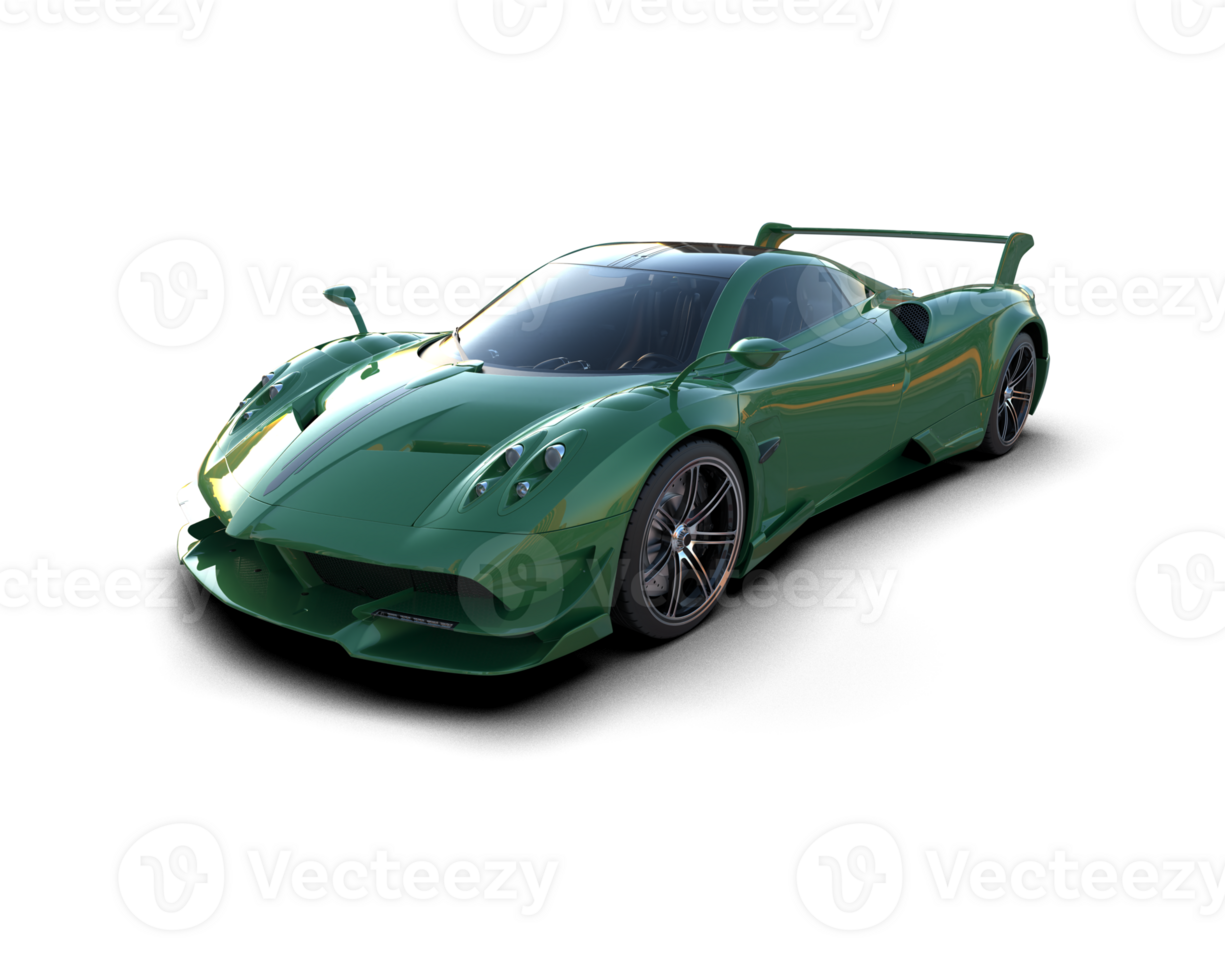 Realistic sport car isolated on background. 3d rendering - illustration png
