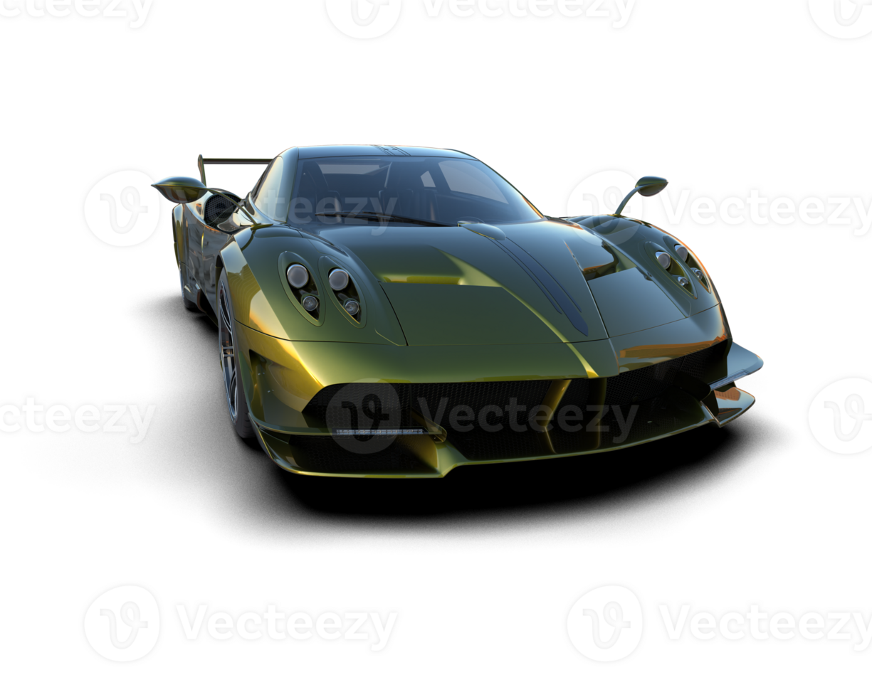 Realistic sport car isolated on background. 3d rendering - illustration png