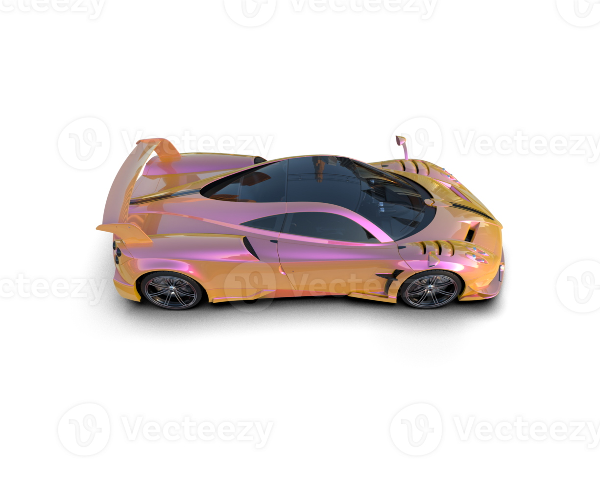 Realistic sport car isolated on background. 3d rendering - illustration png