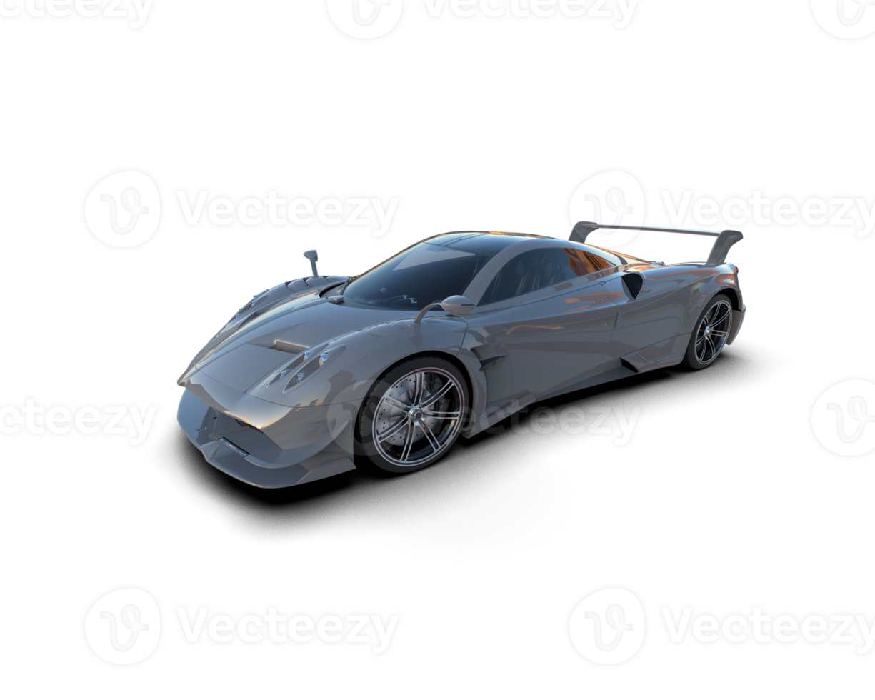 Realistic sport car isolated on background. 3d rendering - illustration png