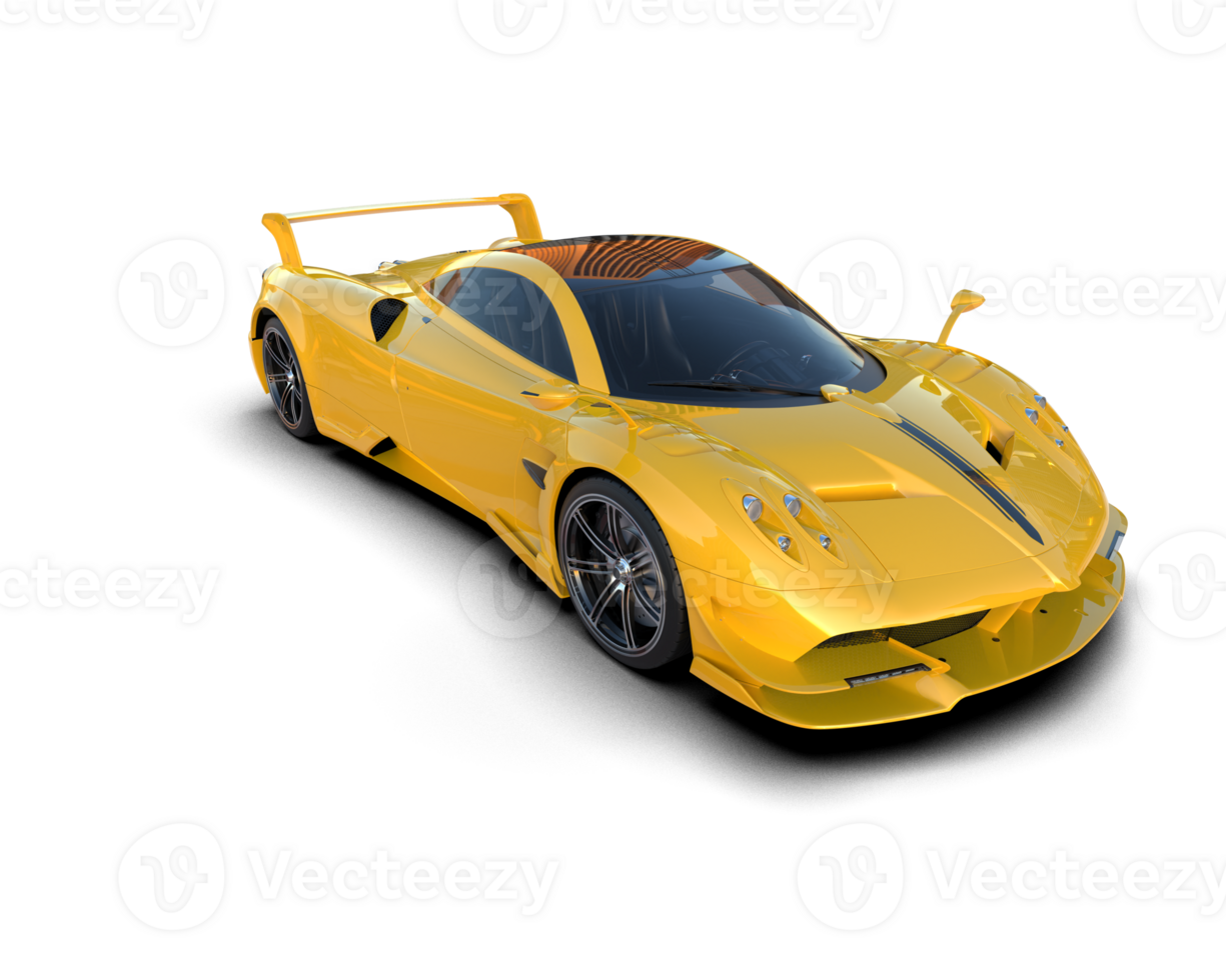 Realistic sport car isolated on background. 3d rendering - illustration png