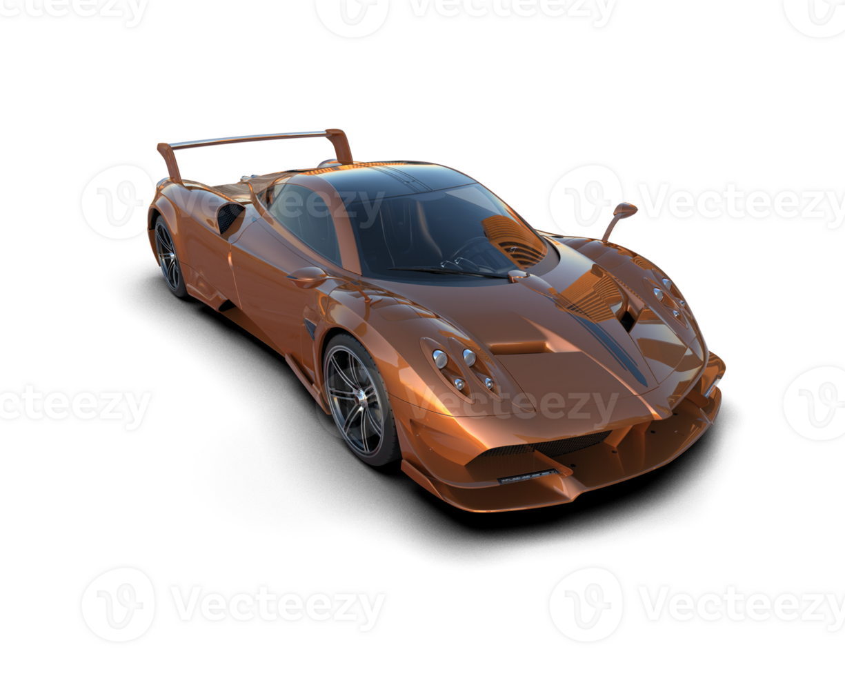Realistic sport car isolated on background. 3d rendering - illustration png