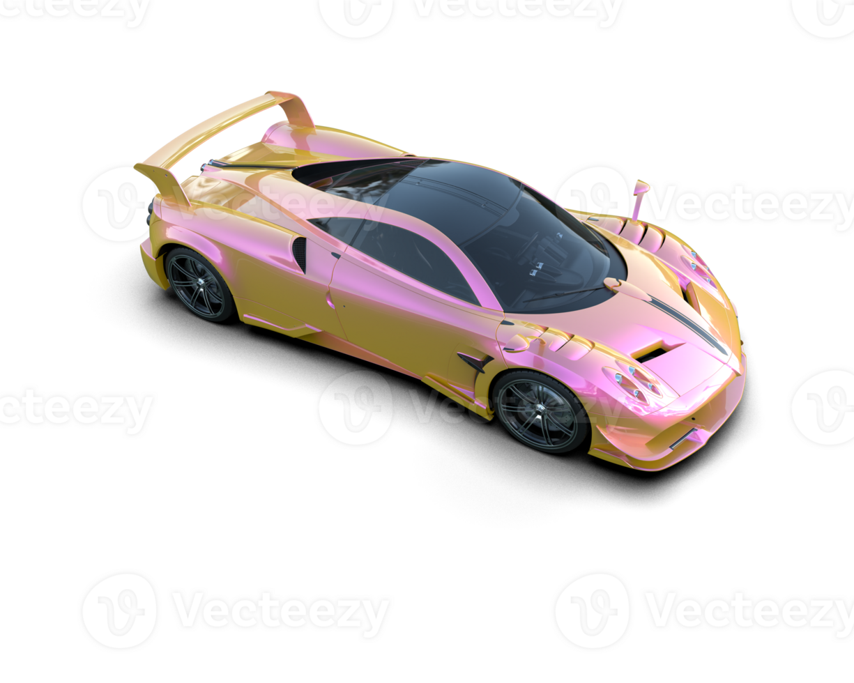 Realistic sport car isolated on background. 3d rendering - illustration png