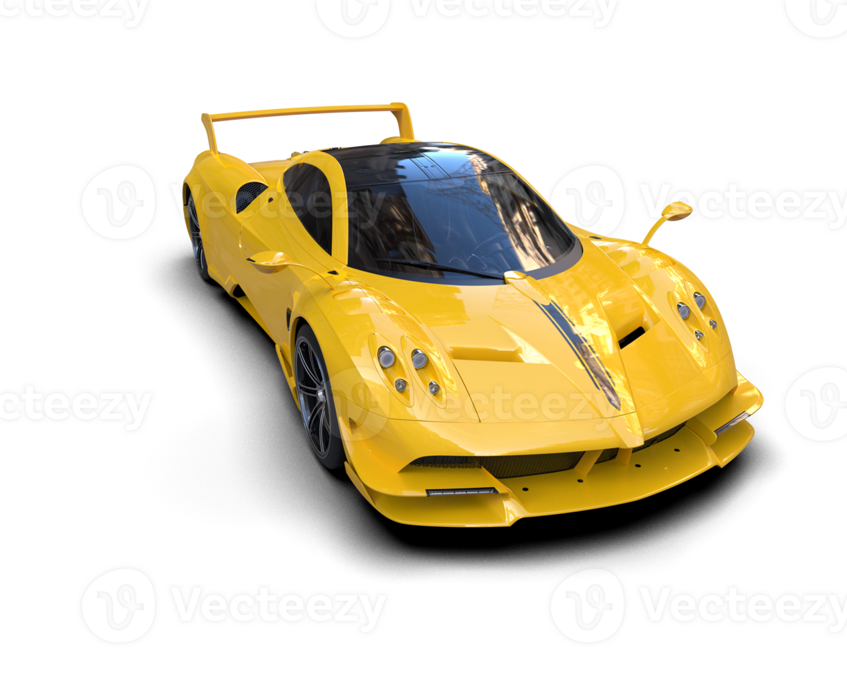 Realistic sport car isolated on background. 3d rendering - illustration png