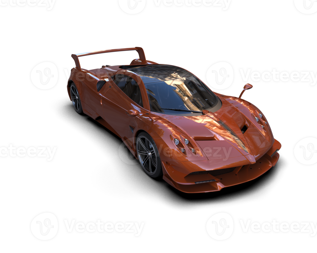 Realistic sport car isolated on background. 3d rendering - illustration png