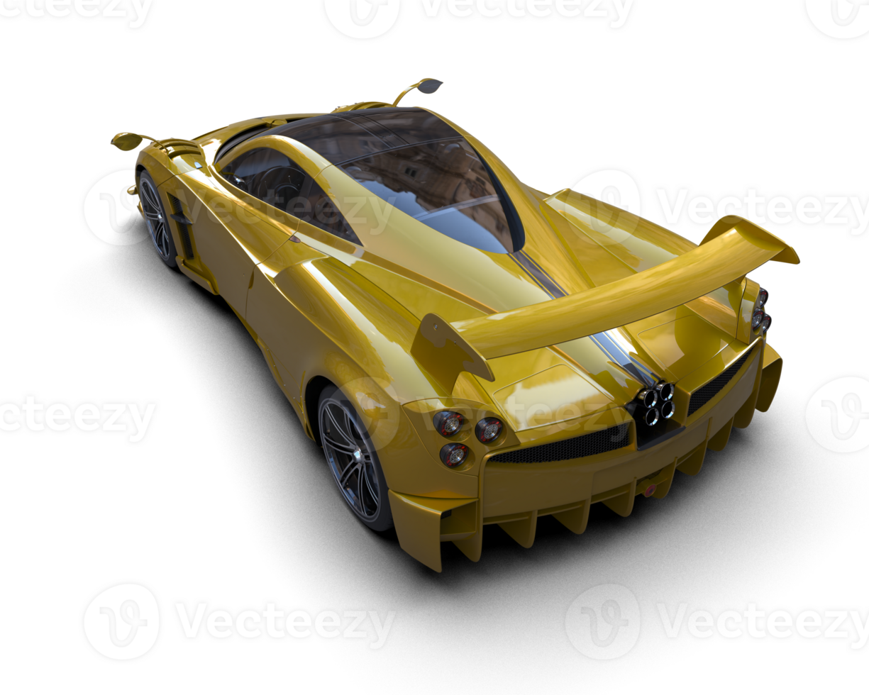 Realistic sport car isolated on background. 3d rendering - illustration png