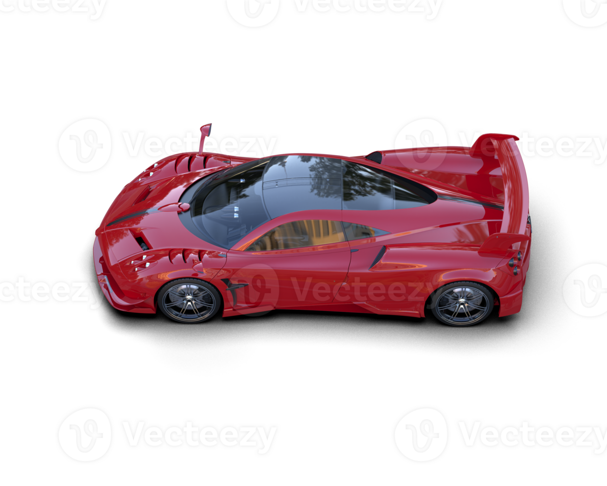 Realistic sport car isolated on background. 3d rendering - illustration png