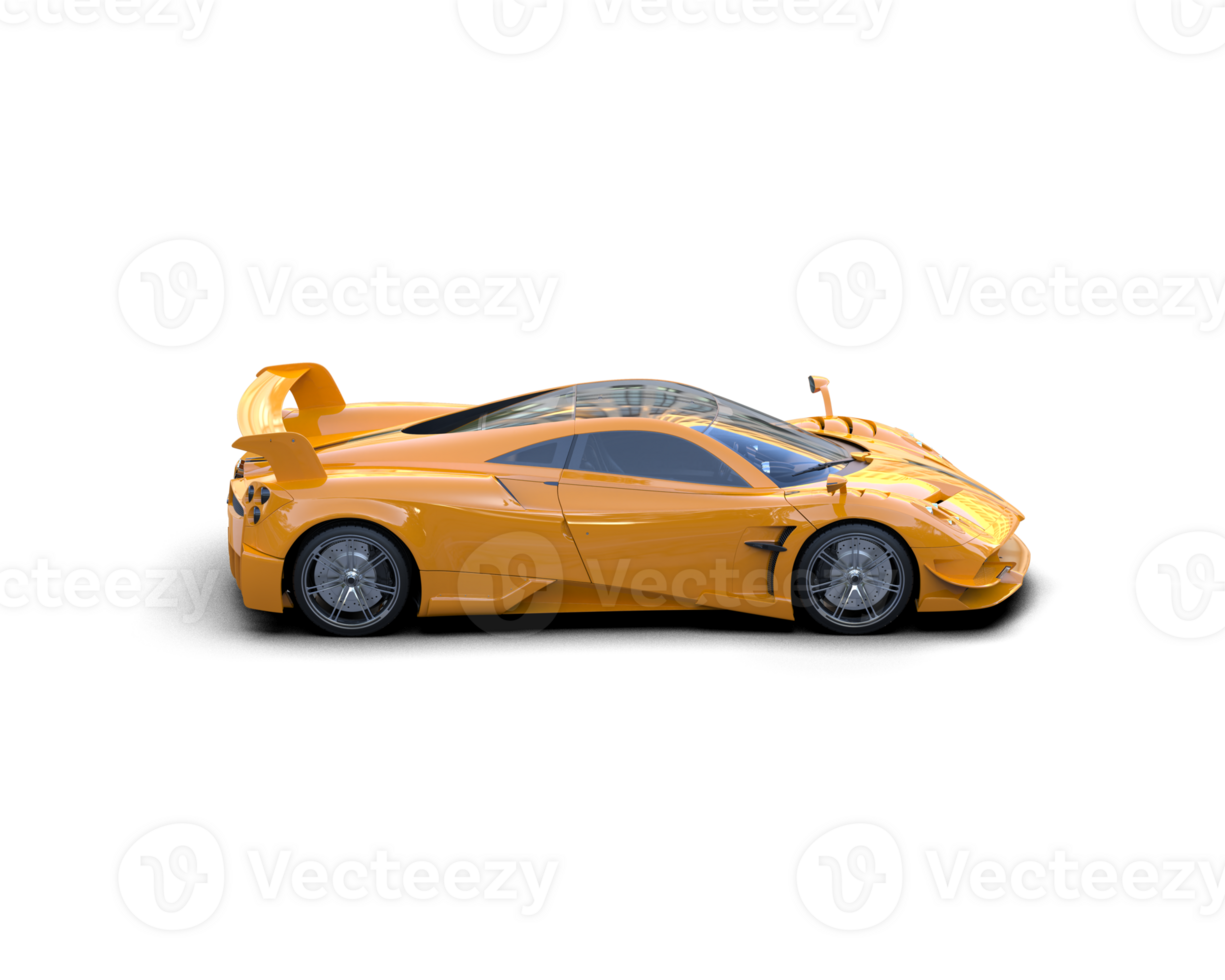 Realistic sport car isolated on background. 3d rendering - illustration png
