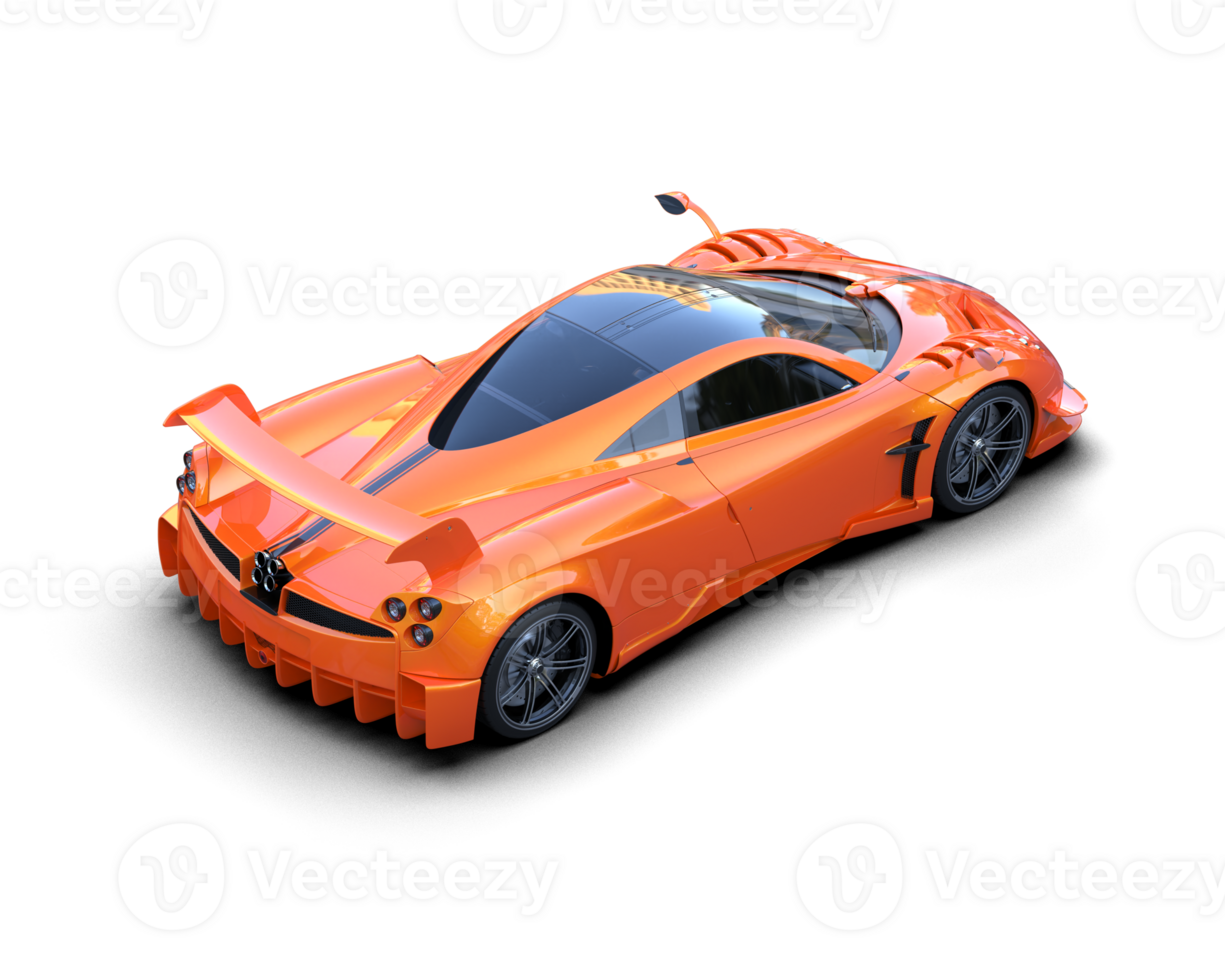 Realistic sport car isolated on background. 3d rendering - illustration png