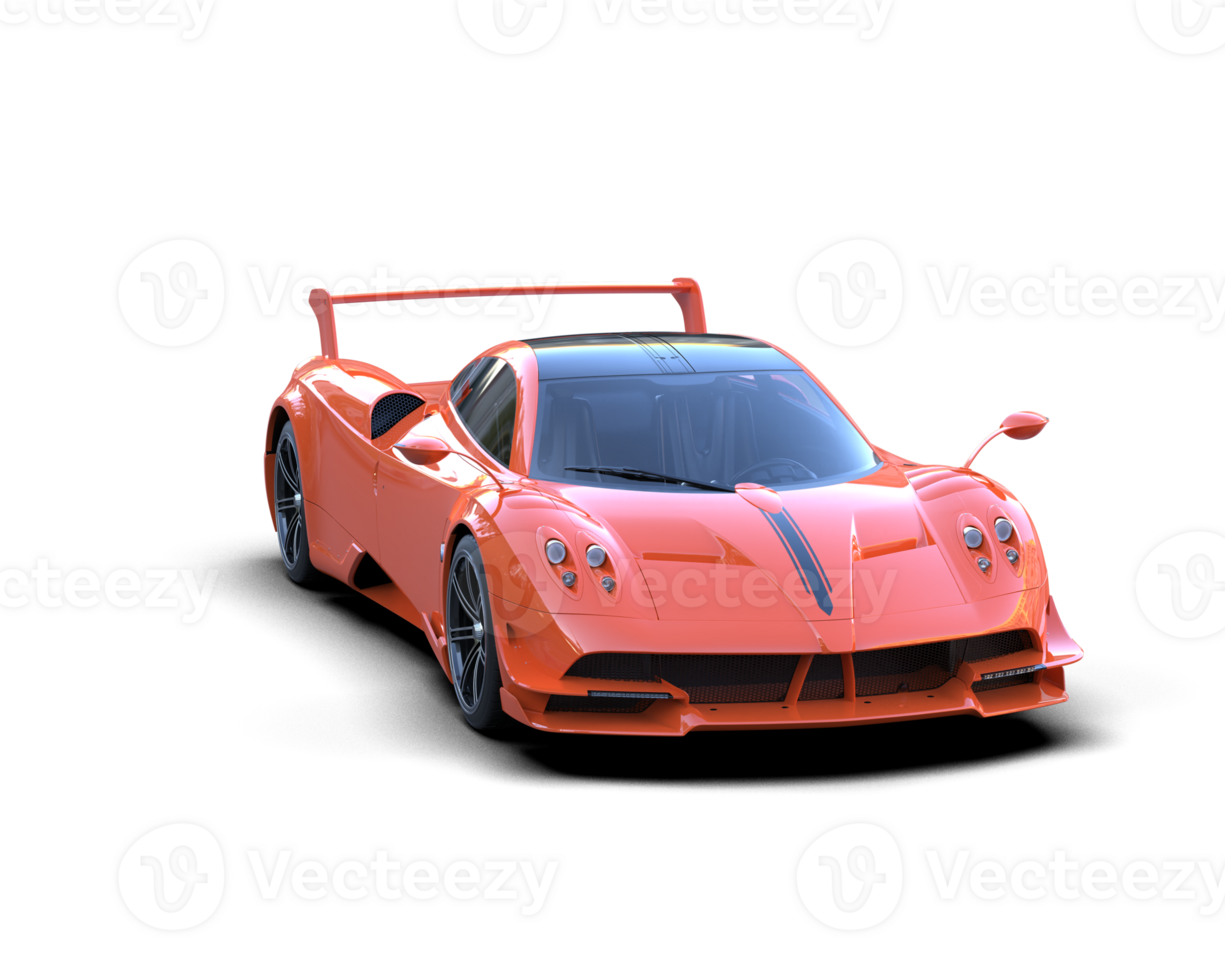 Realistic sport car isolated on background. 3d rendering - illustration png