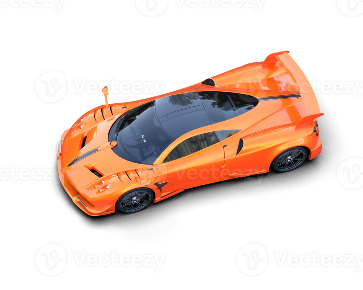 Realistic sport car isolated on background. 3d rendering - illustration png