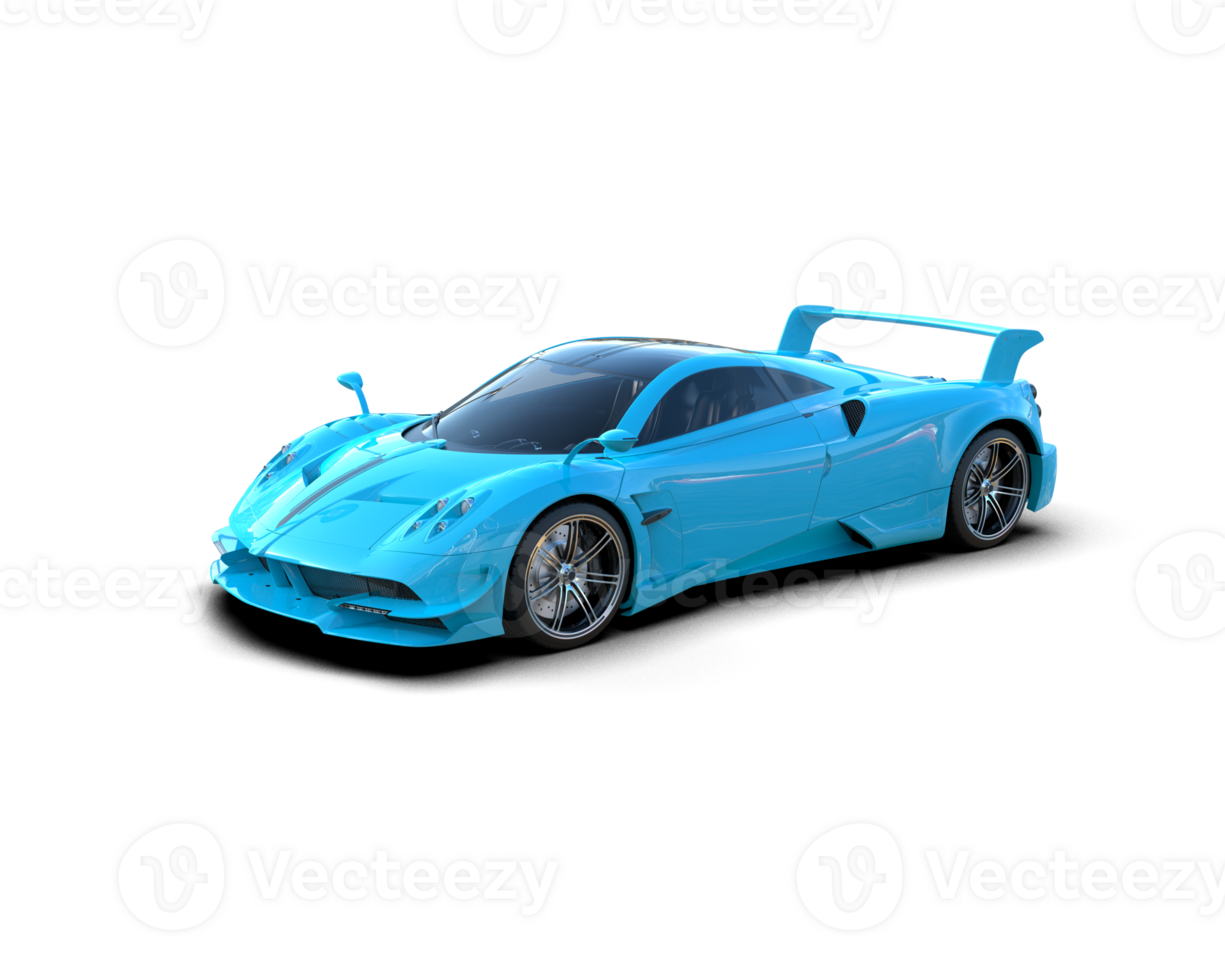 Realistic sport car isolated on background. 3d rendering - illustration png