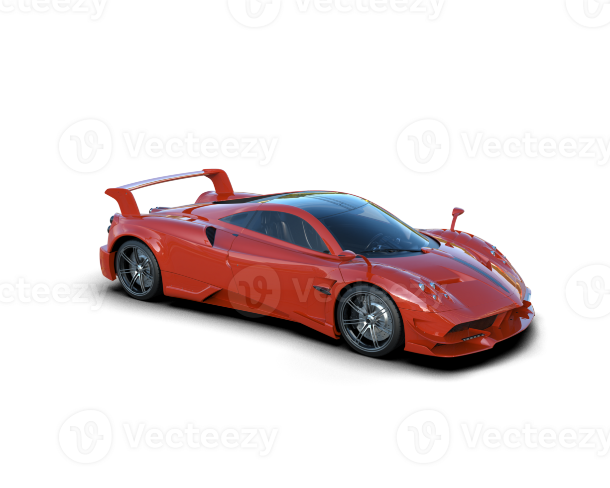 Realistic sport car isolated on background. 3d rendering - illustration png