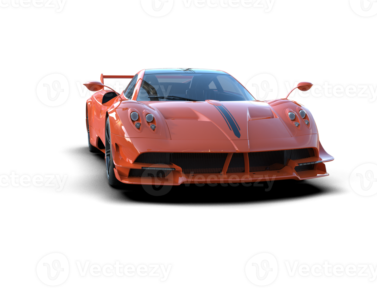 Realistic sport car isolated on background. 3d rendering - illustration png