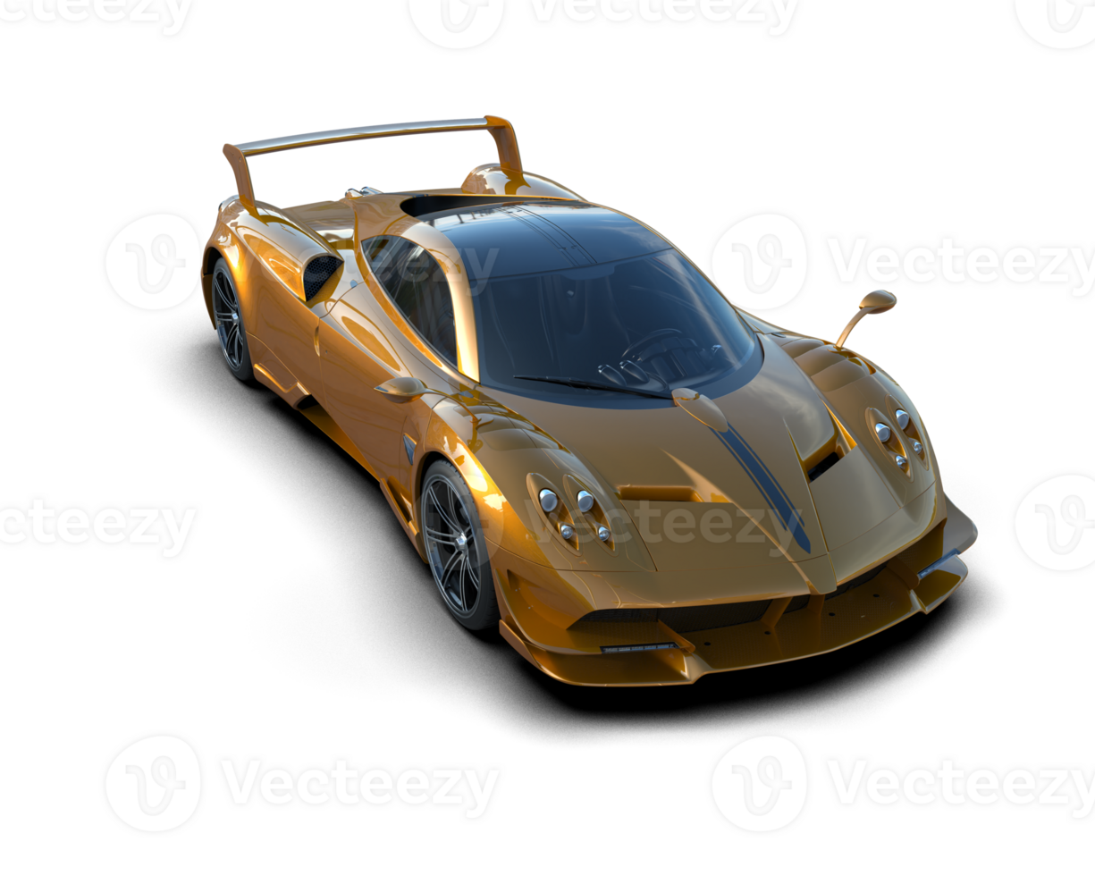 Realistic sport car isolated on background. 3d rendering - illustration png