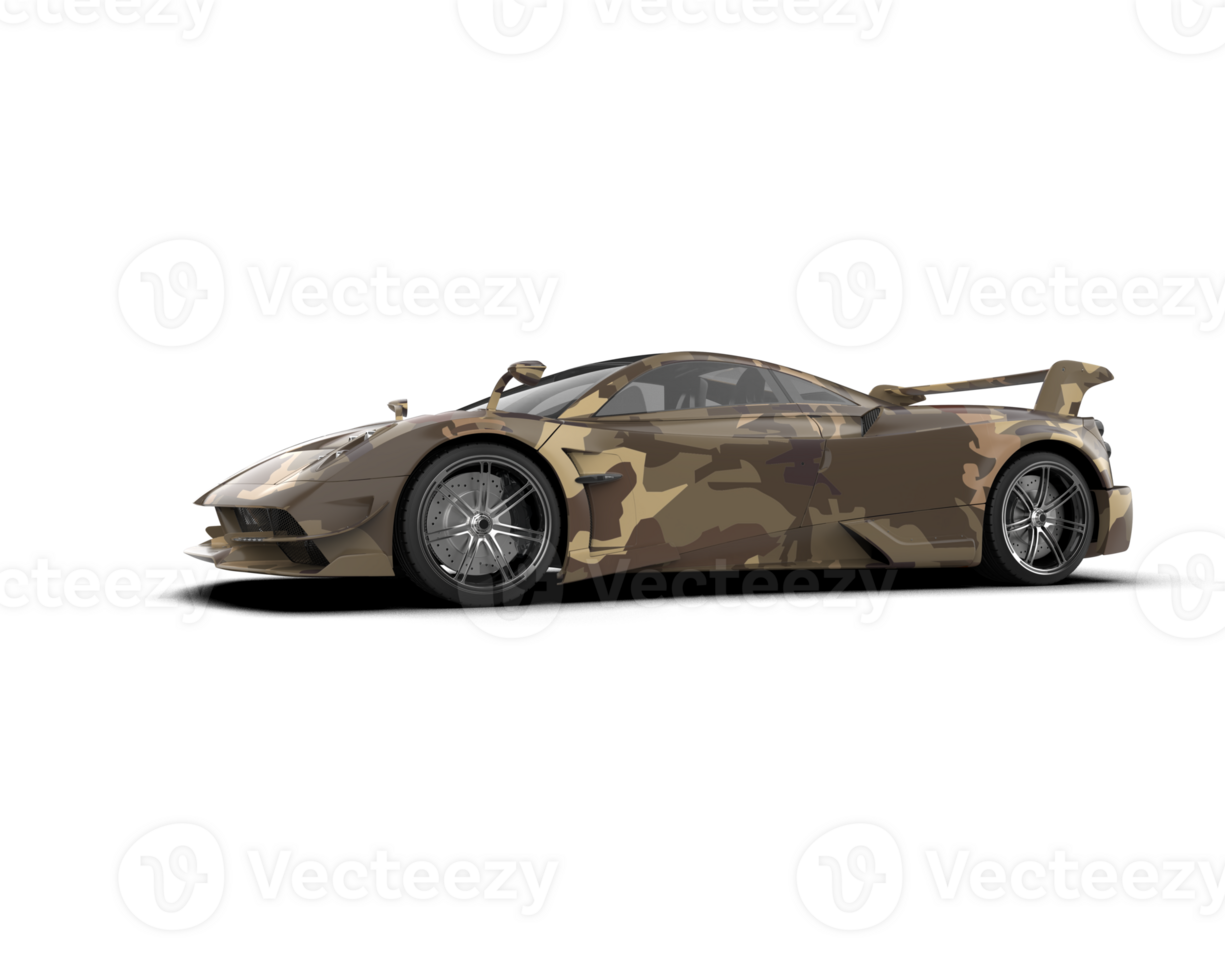 Realistic sport car isolated on background. 3d rendering - illustration png