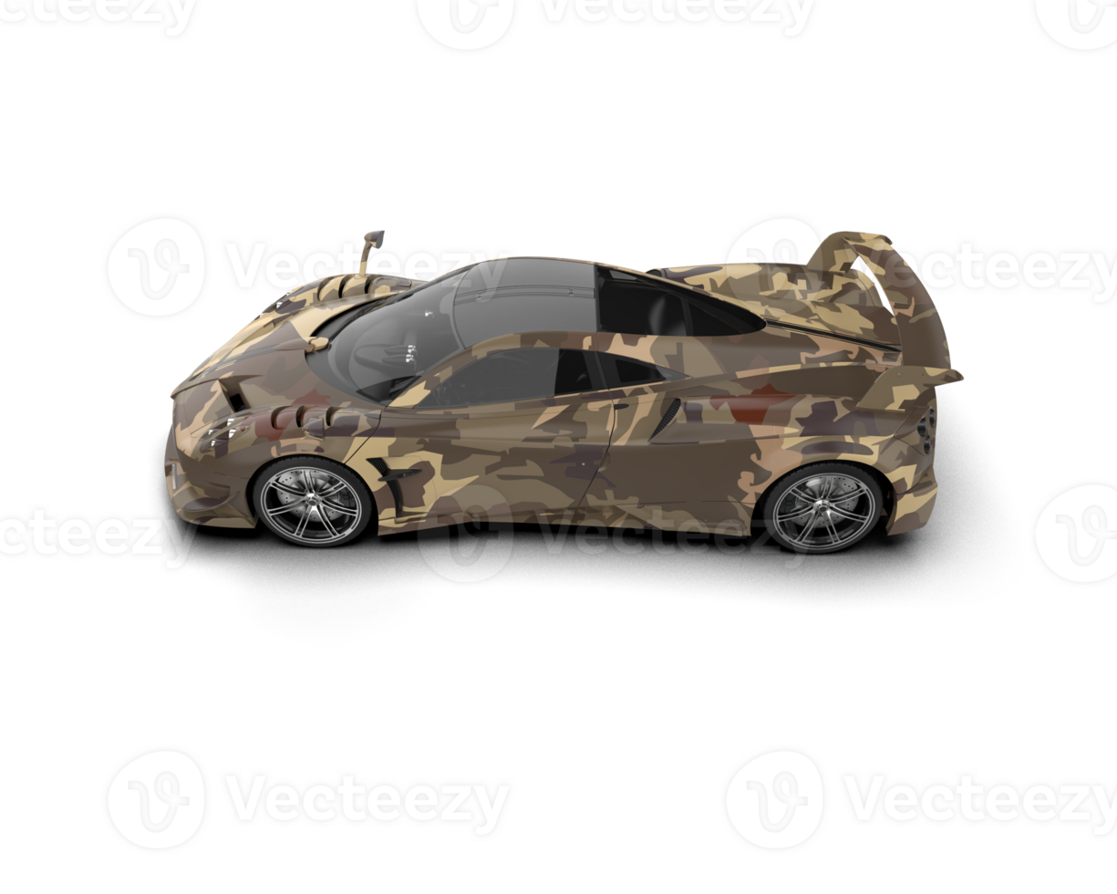 Realistic sport car isolated on background. 3d rendering - illustration png