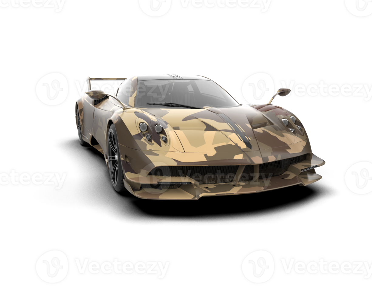 Realistic sport car isolated on background. 3d rendering - illustration png