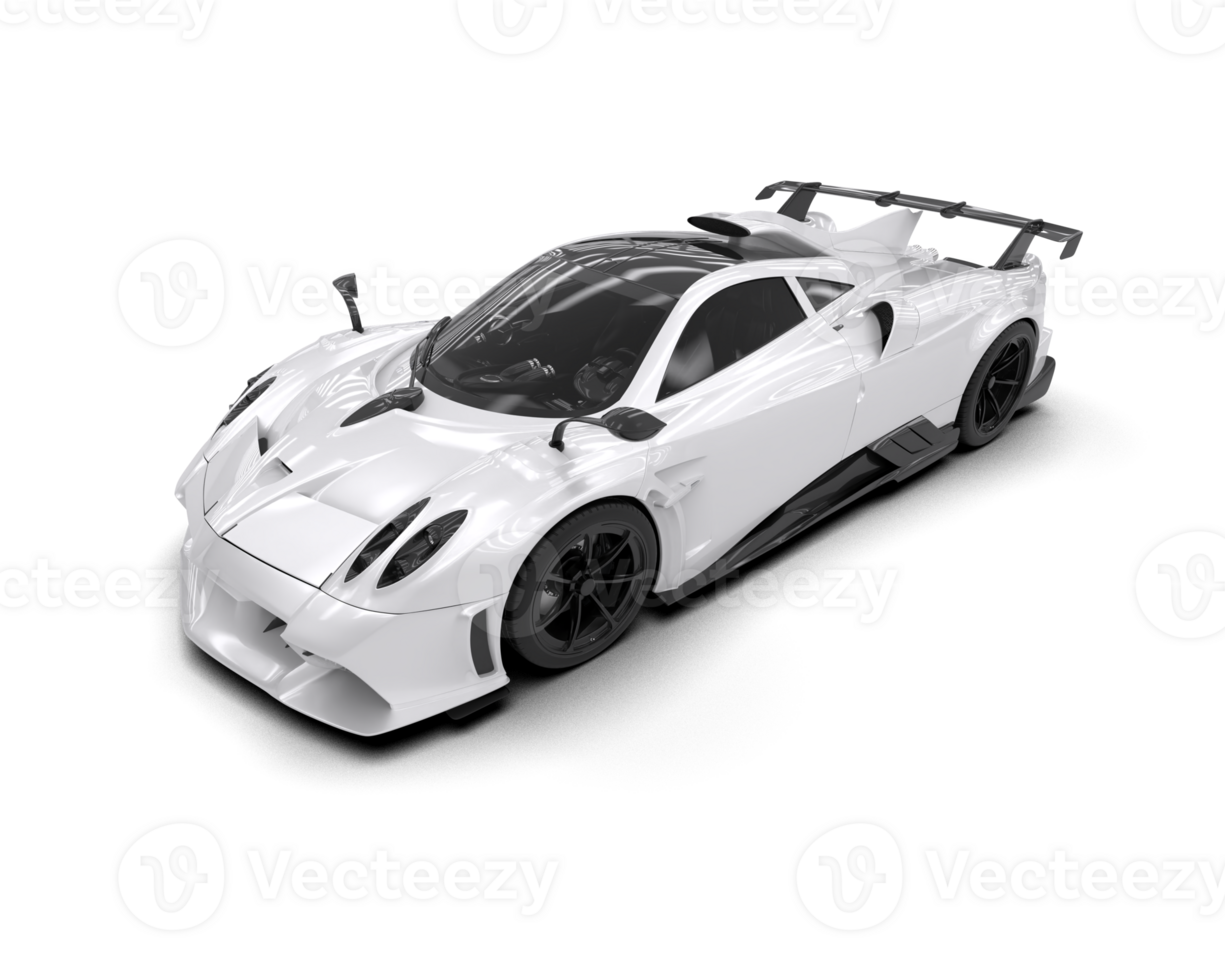 Realistic sport car isolated on background. 3d rendering - illustration png