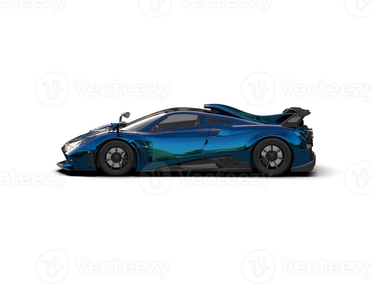 Realistic sport car isolated on background. 3d rendering - illustration png