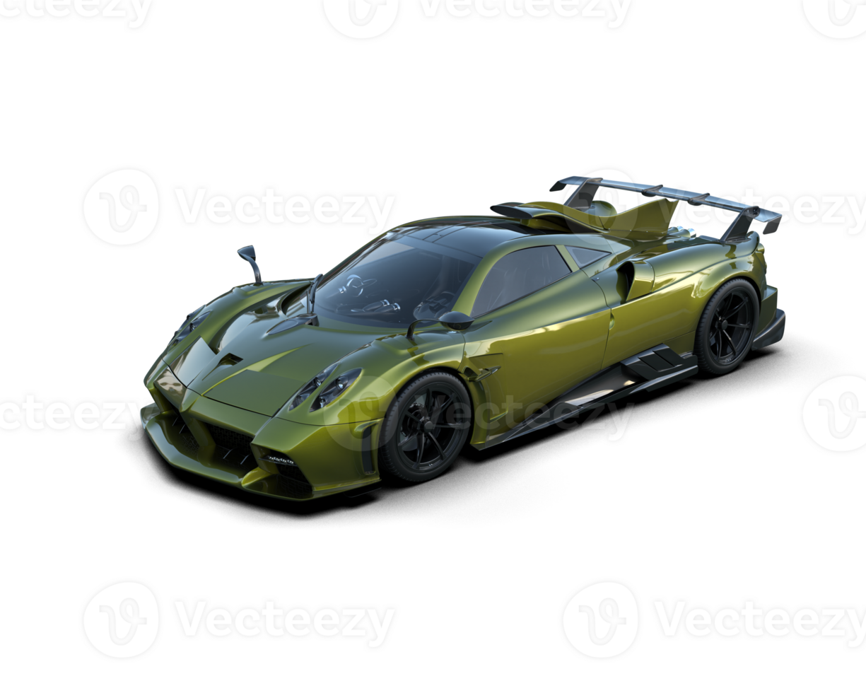 Realistic sport car isolated on background. 3d rendering - illustration png