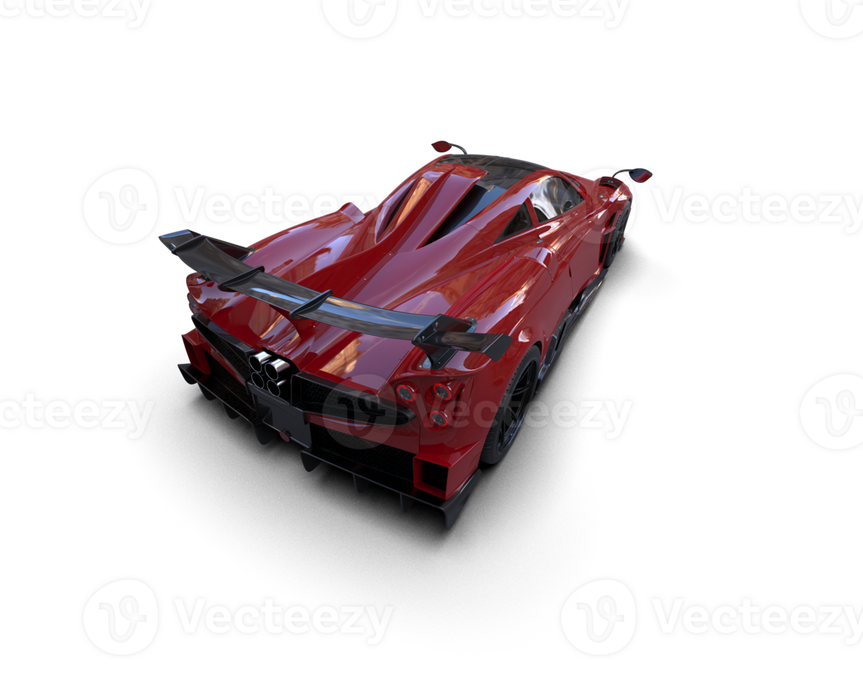 Realistic sport car isolated on background. 3d rendering - illustration png