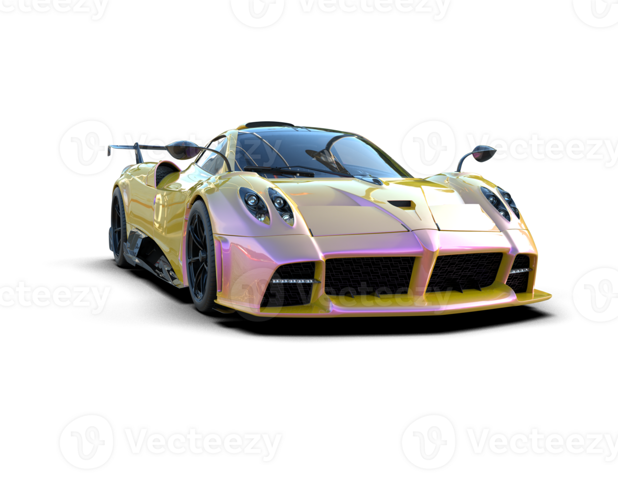 Realistic sport car isolated on background. 3d rendering - illustration png