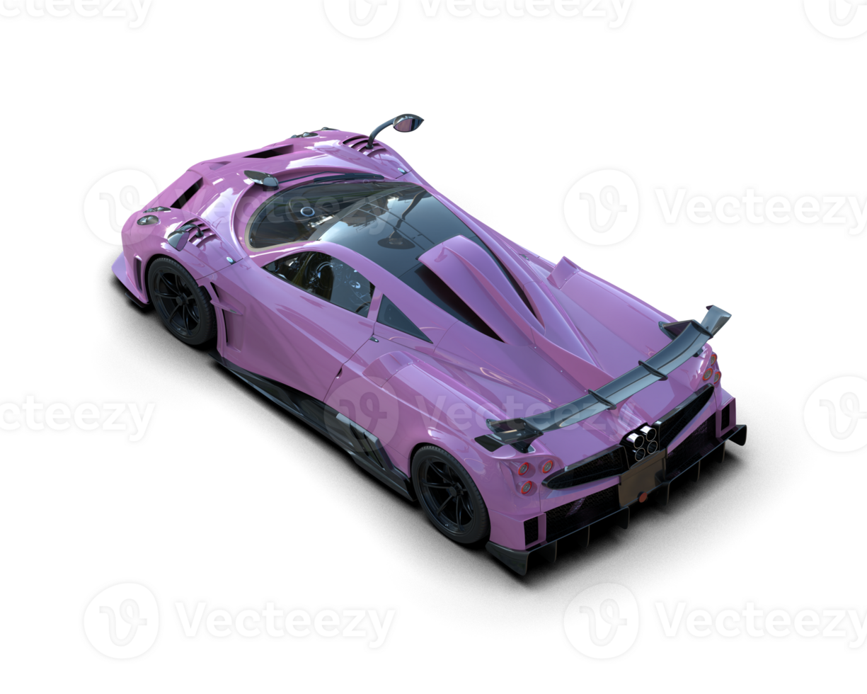 Realistic sport car isolated on background. 3d rendering - illustration png