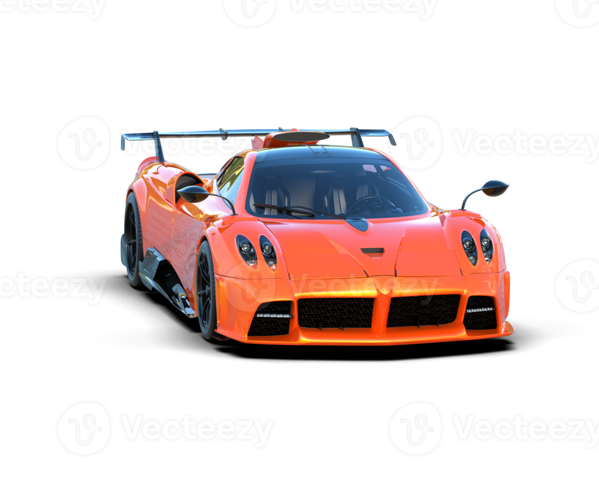 Realistic sport car isolated on background. 3d rendering - illustration png